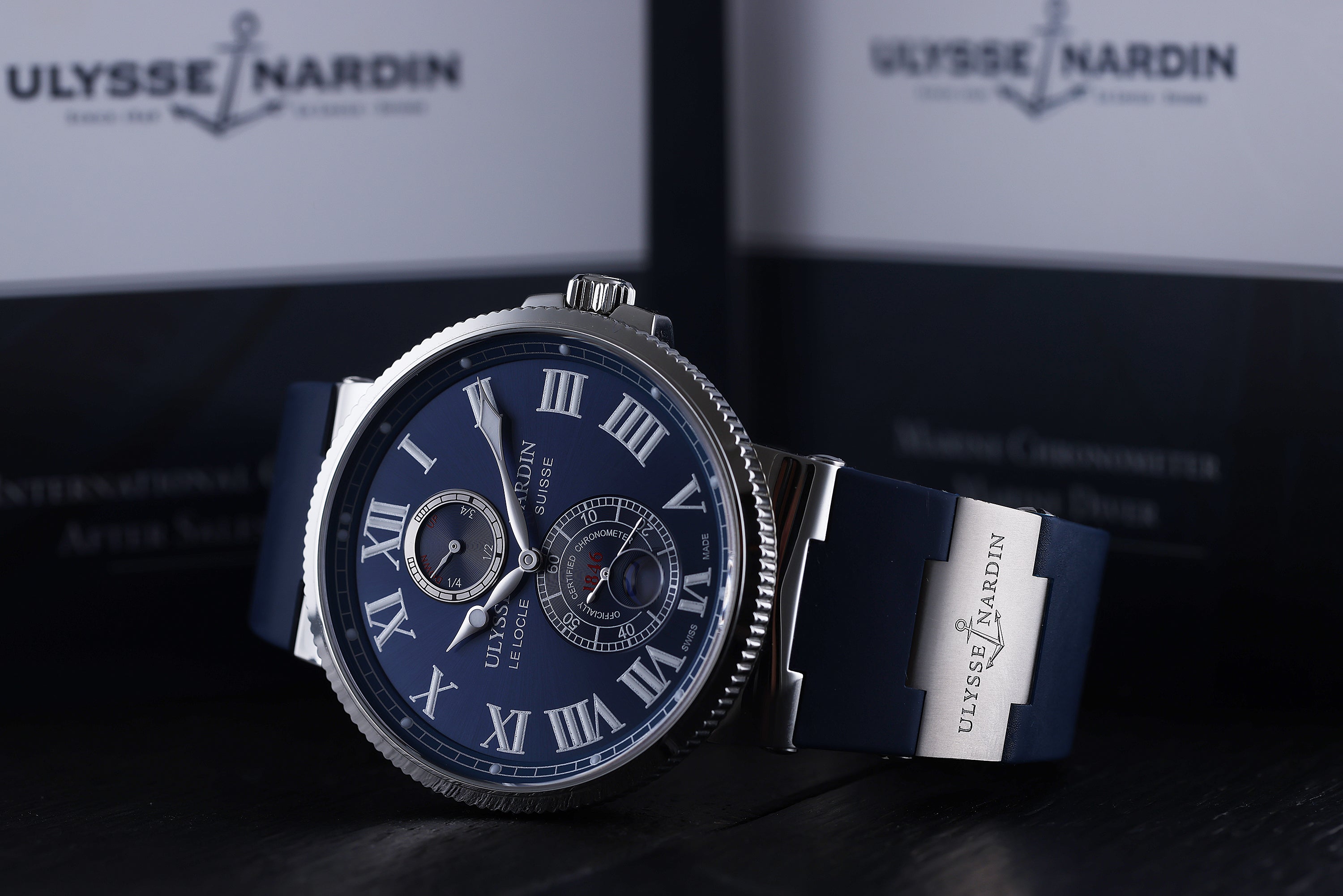 Ulysse Nardin Marine Chronometer | REF. 263-67 | Blue Dial | Stainless Steel | 43mm | Box & Papers | 2013