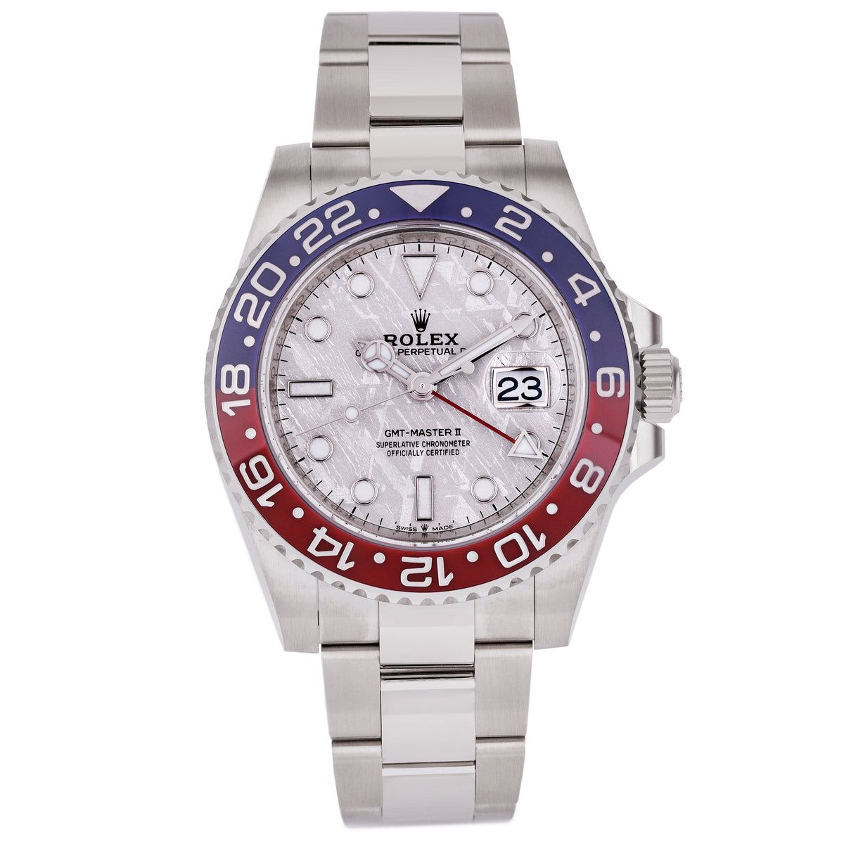 Rolex GMT-Master II "Pepsi" | REF. 126719BLRO | Meteorite Dial | 18k White Gold | Box & Papers | 2026