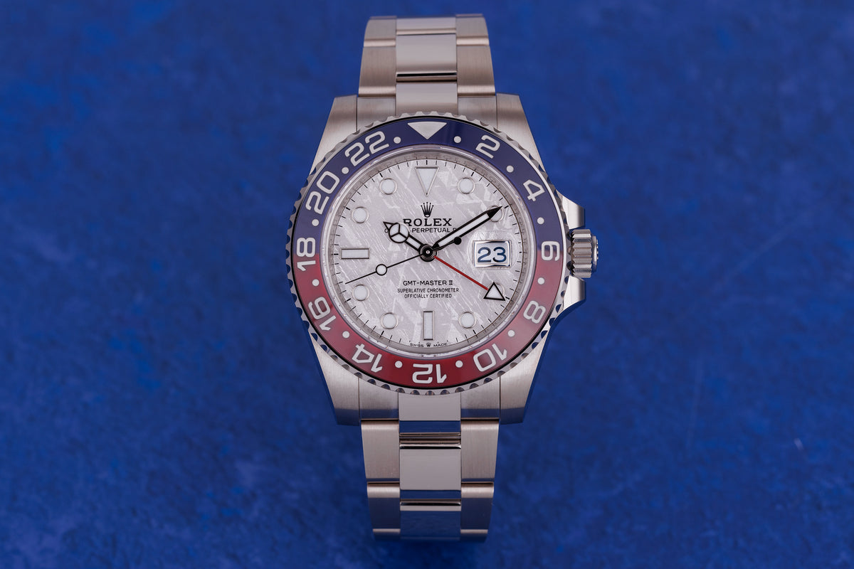 Rolex GMT-Master II "Pepsi" | REF. 126719BLRO | Meteorite Dial | 18k White Gold | Box & Papers | 2026