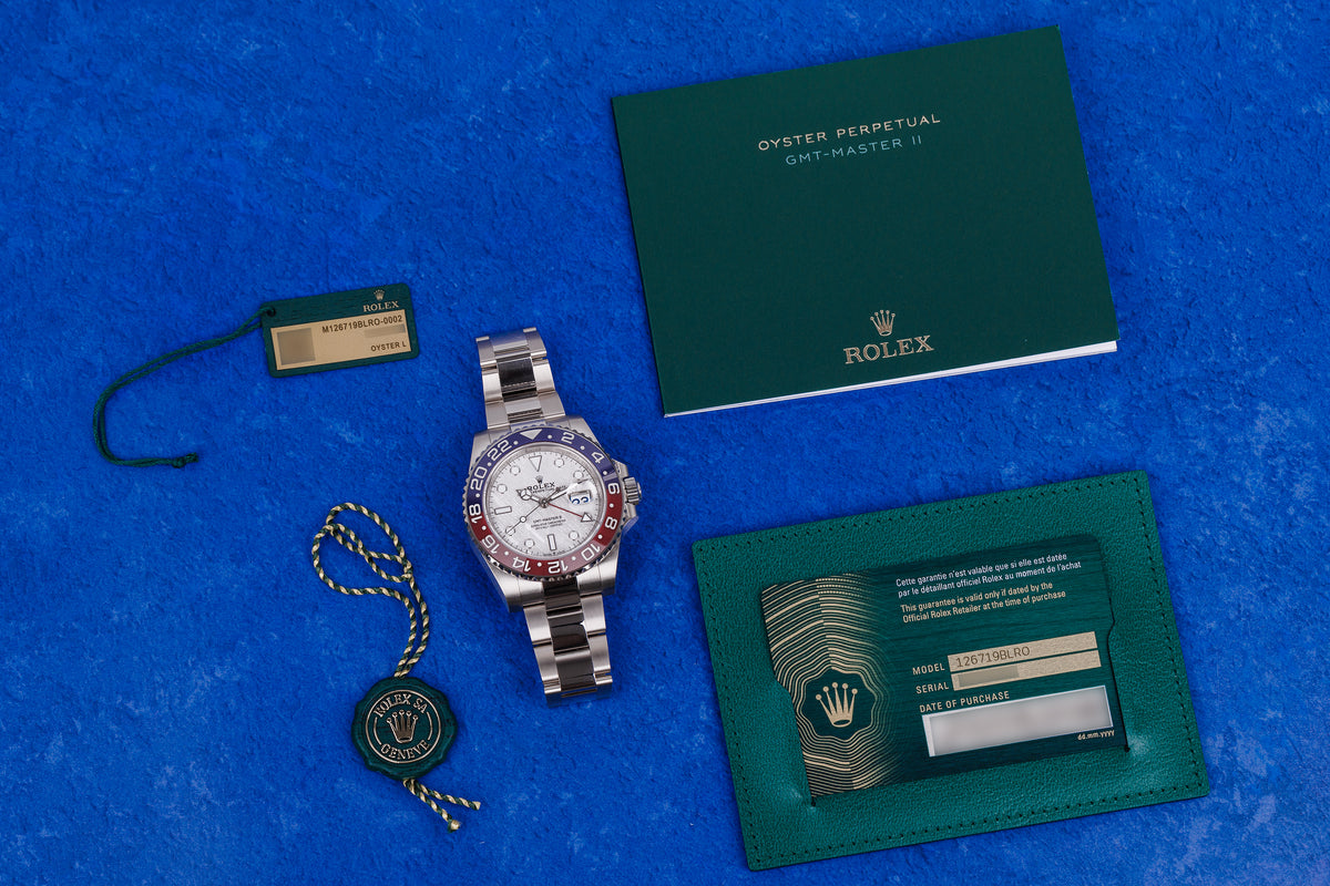 Rolex GMT-Master II "Pepsi" | REF. 126719BLRO | Meteorite Dial | 18k White Gold | Box & Papers | 2026