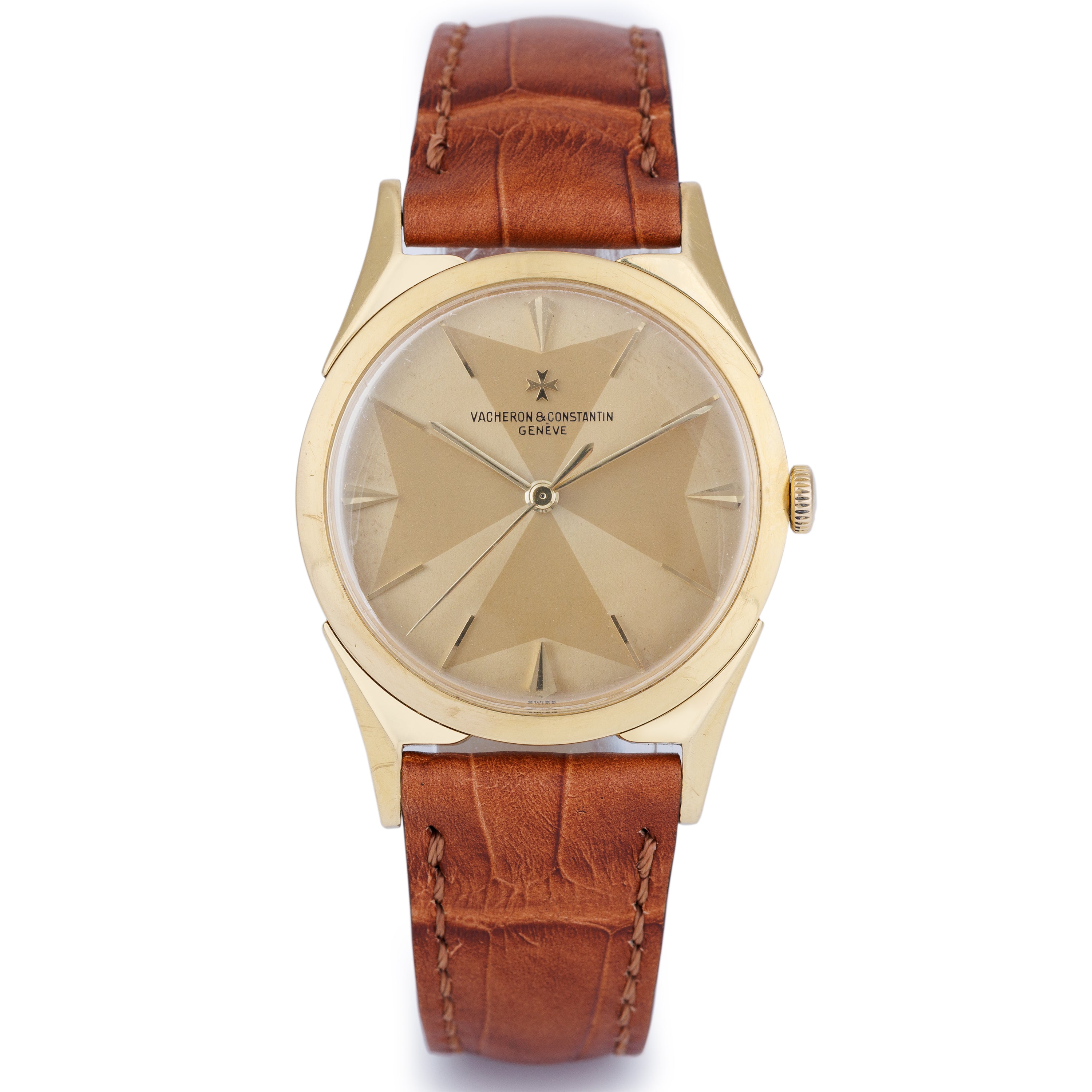 Vacheron Constantin 1950's Vintage Watch | REF. 6069 | Maltese Cross Motif Dial | Manual Wind | 18k Yellow Gold