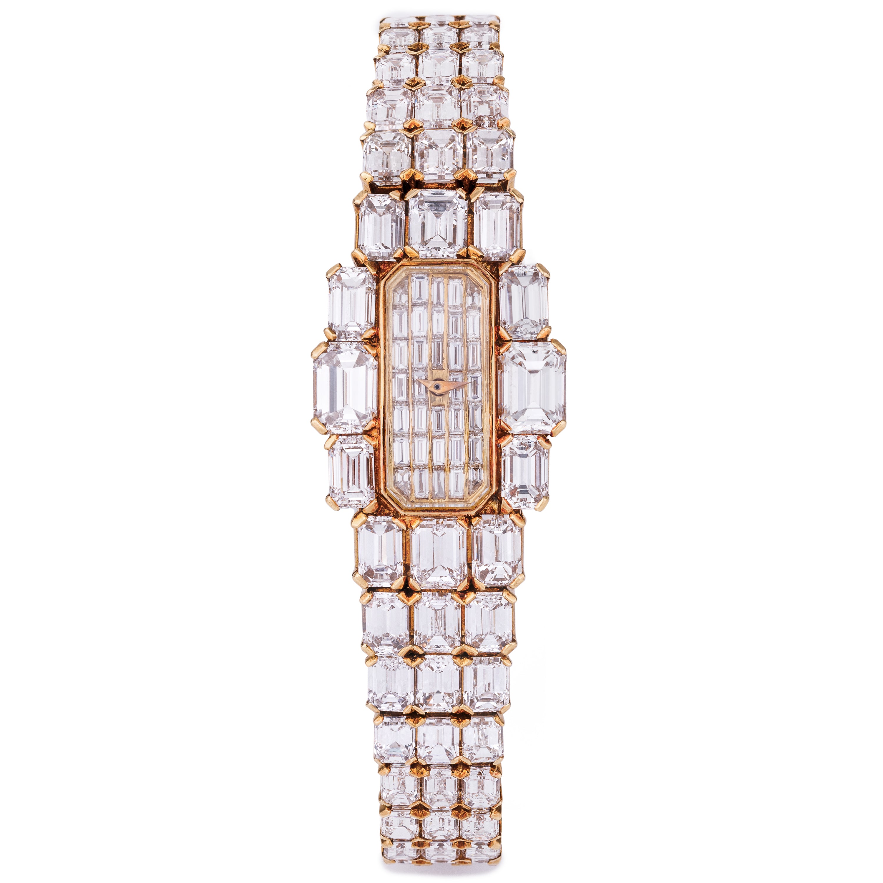 Rare Vacheron Constantin Lady Kalla | REF. 17701 | Pavé Emerald & Baguette Diamonds | 18k Yellow Gold | 19.5mm | 1980's