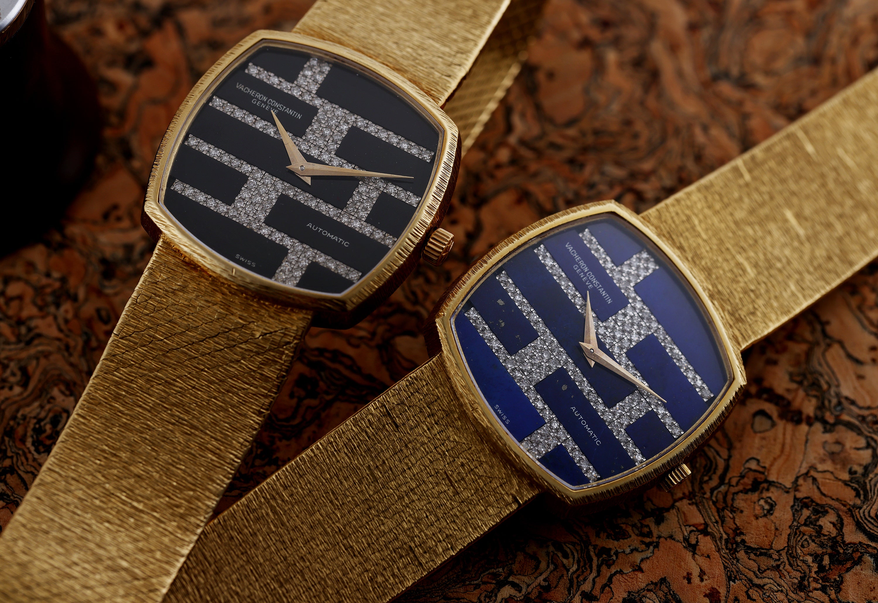 Rare Vacheron Constantin | Lapis Lazuli & Diamond Dial | 18k Yellow Gold | Circa 1980s