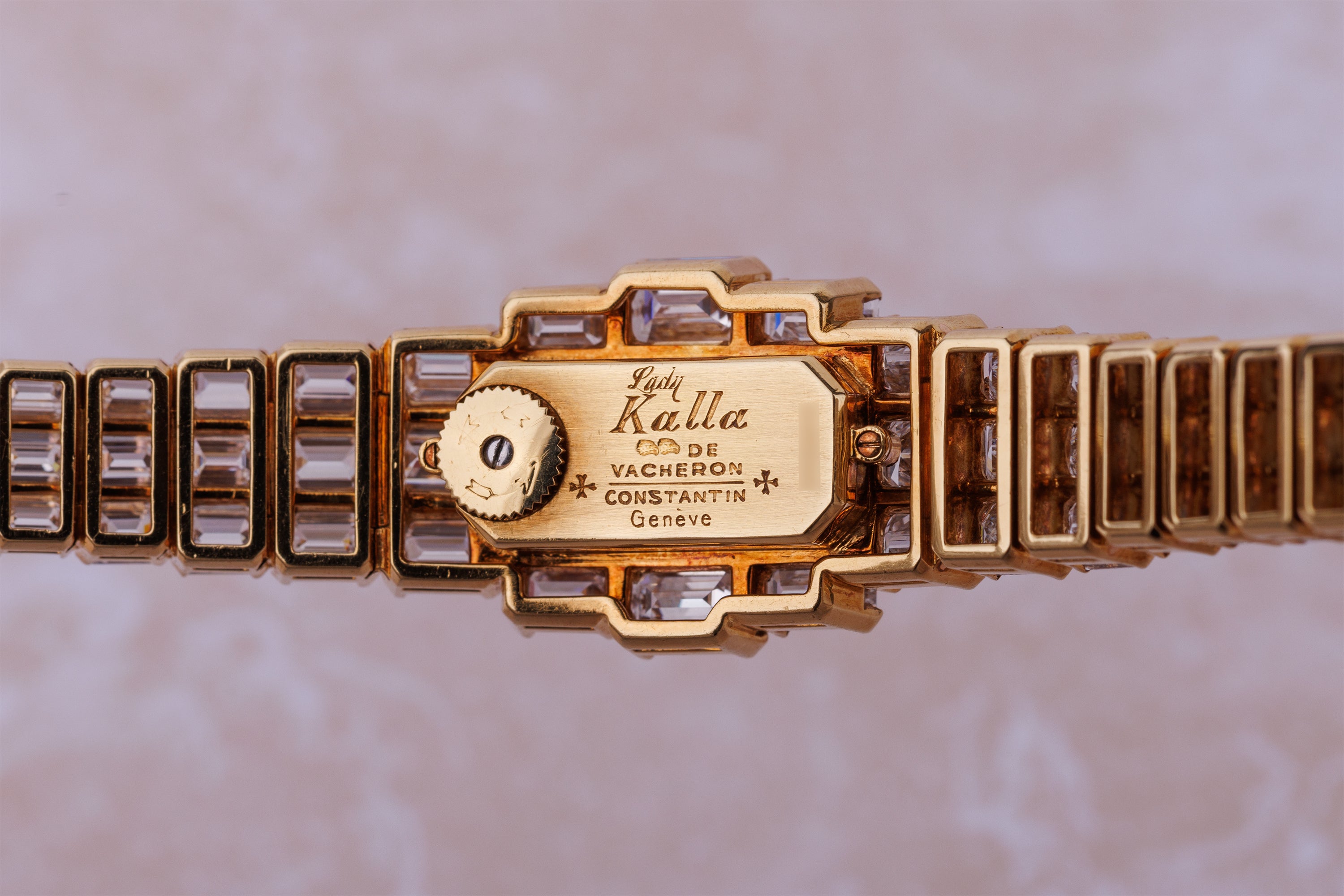 Rare Vacheron Constantin Lady Kalla | REF. 17701 | Pavé Emerald & Baguette Diamonds | 18k Yellow Gold | 19.5mm | 1980's