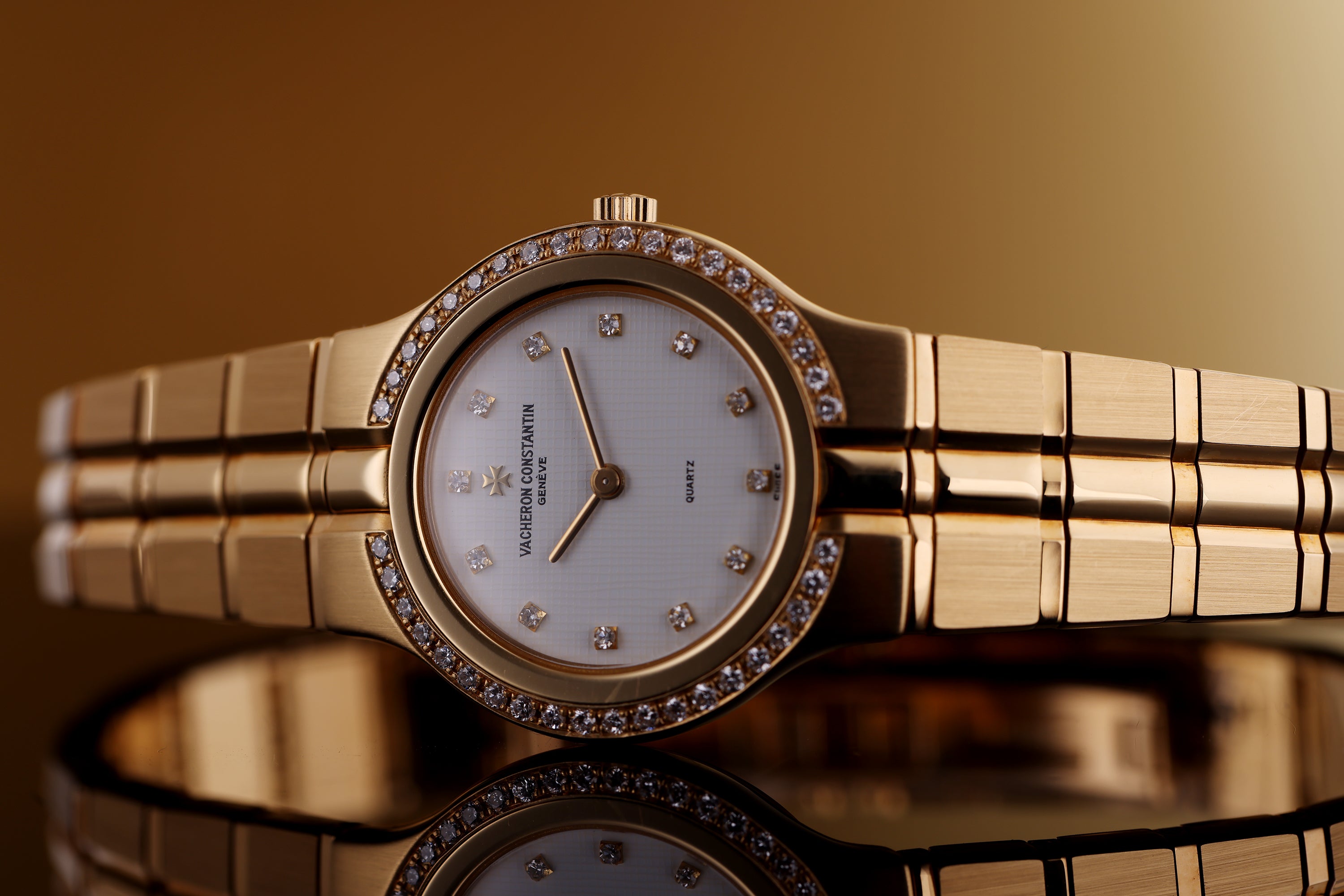 Unworn Vacheron Constantin Lady Phidias | REF. 16510/967-1/110 | Diamond Bezel & Hours | Quartz | 18k Yellow Gold | 24mm | 1990's