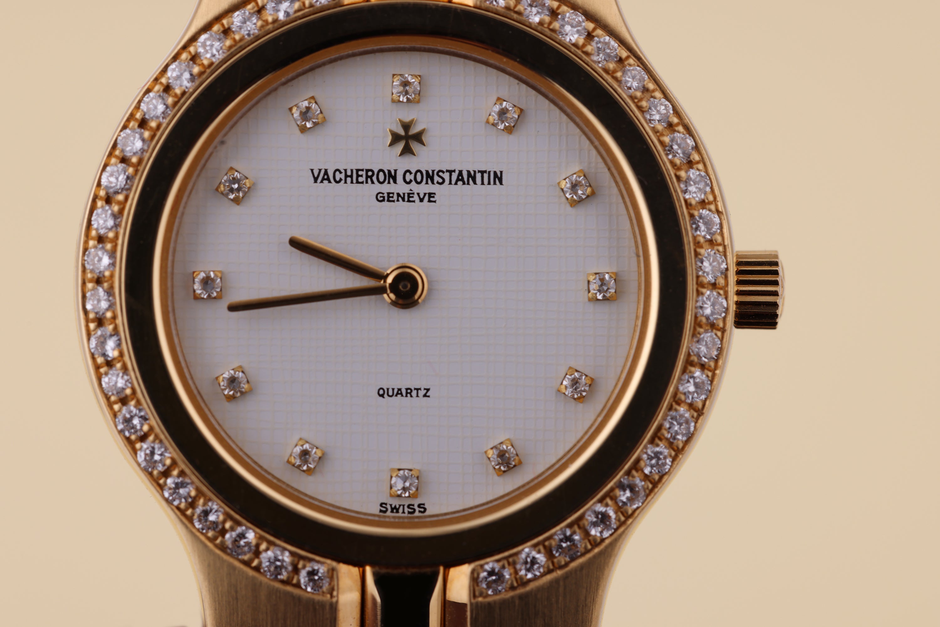 Unworn Vacheron Constantin Lady Phidias | REF. 16510/967-1/110 | Diamond Bezel & Hours | Quartz | 18k Yellow Gold | 24mm | 1990's