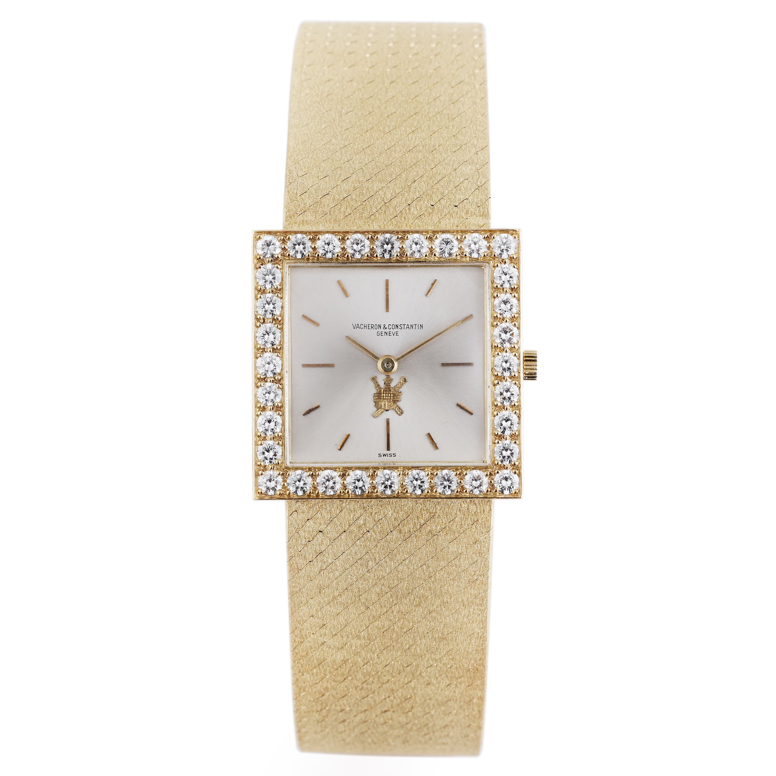 Vacheron Constantin | Rare Gold Applied Khanjar | 18k Yellow Gold | Silver Dial | Diamond Bezel | 1980s | 26mm