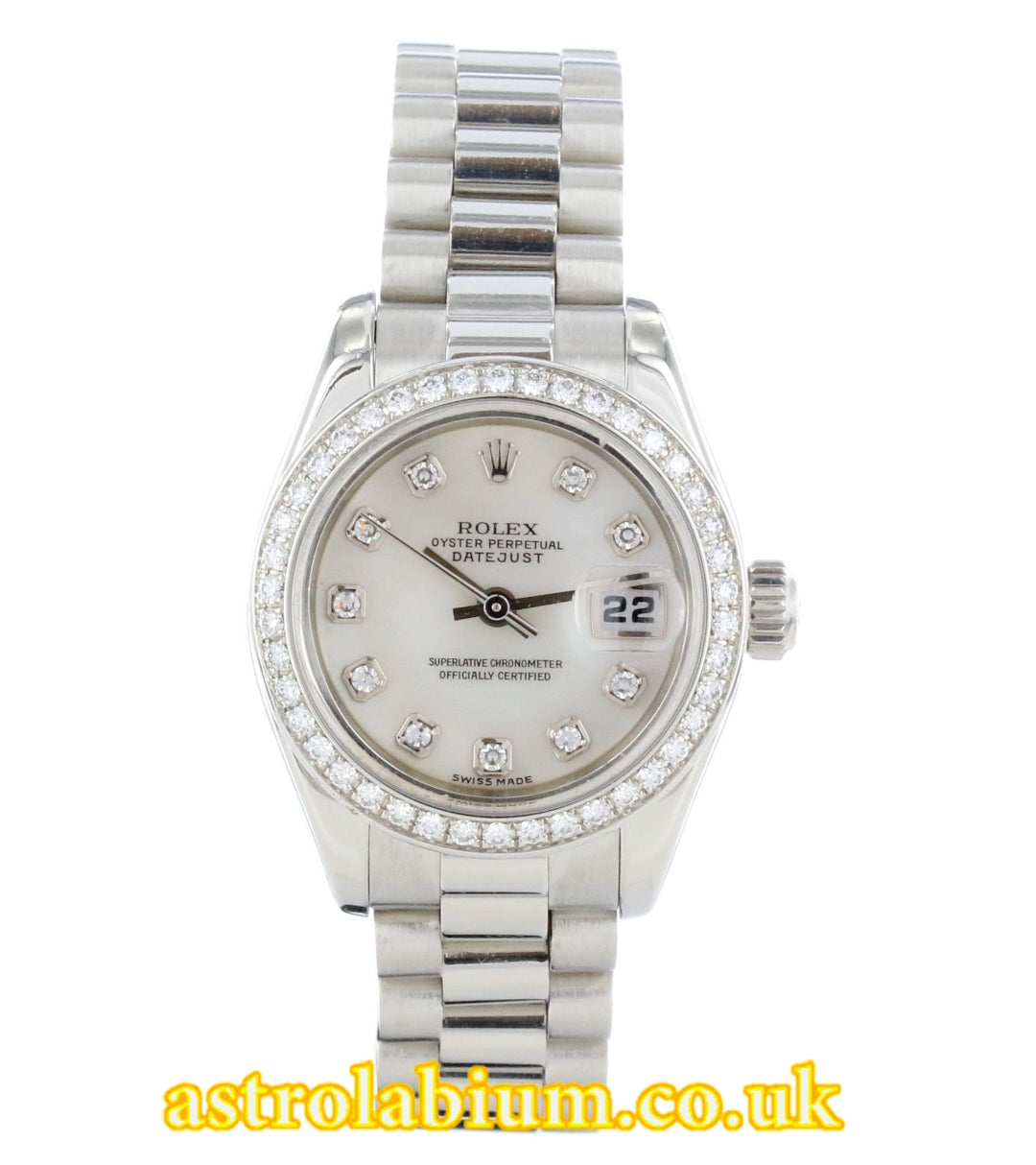 Rolex Lady DateJust 179136 Platinum Watch Collectors