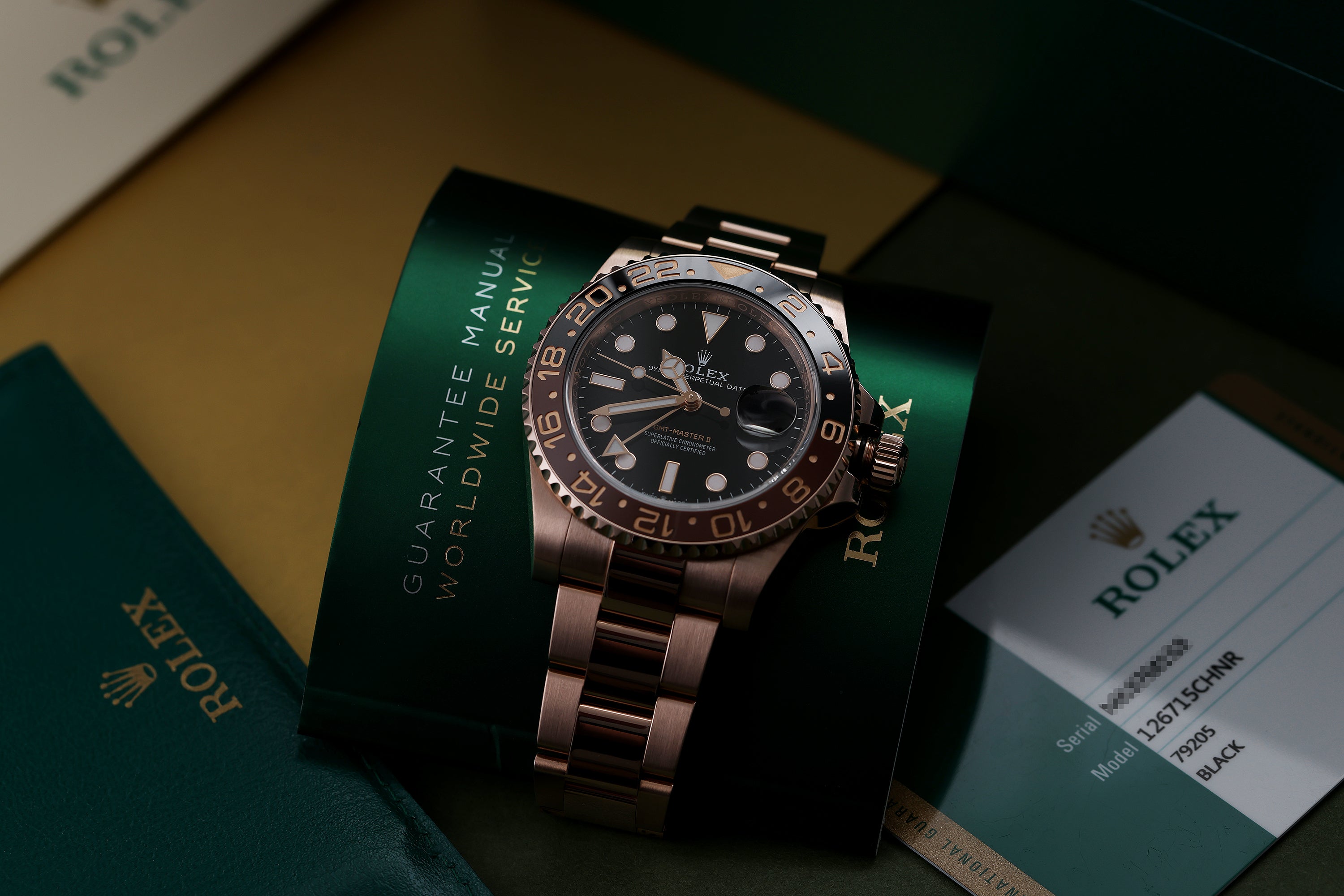 Rolex GMT-Master II Rootbeer | REF. 126715CHNR | 18k Rose Gold | Box & Papers | 2018