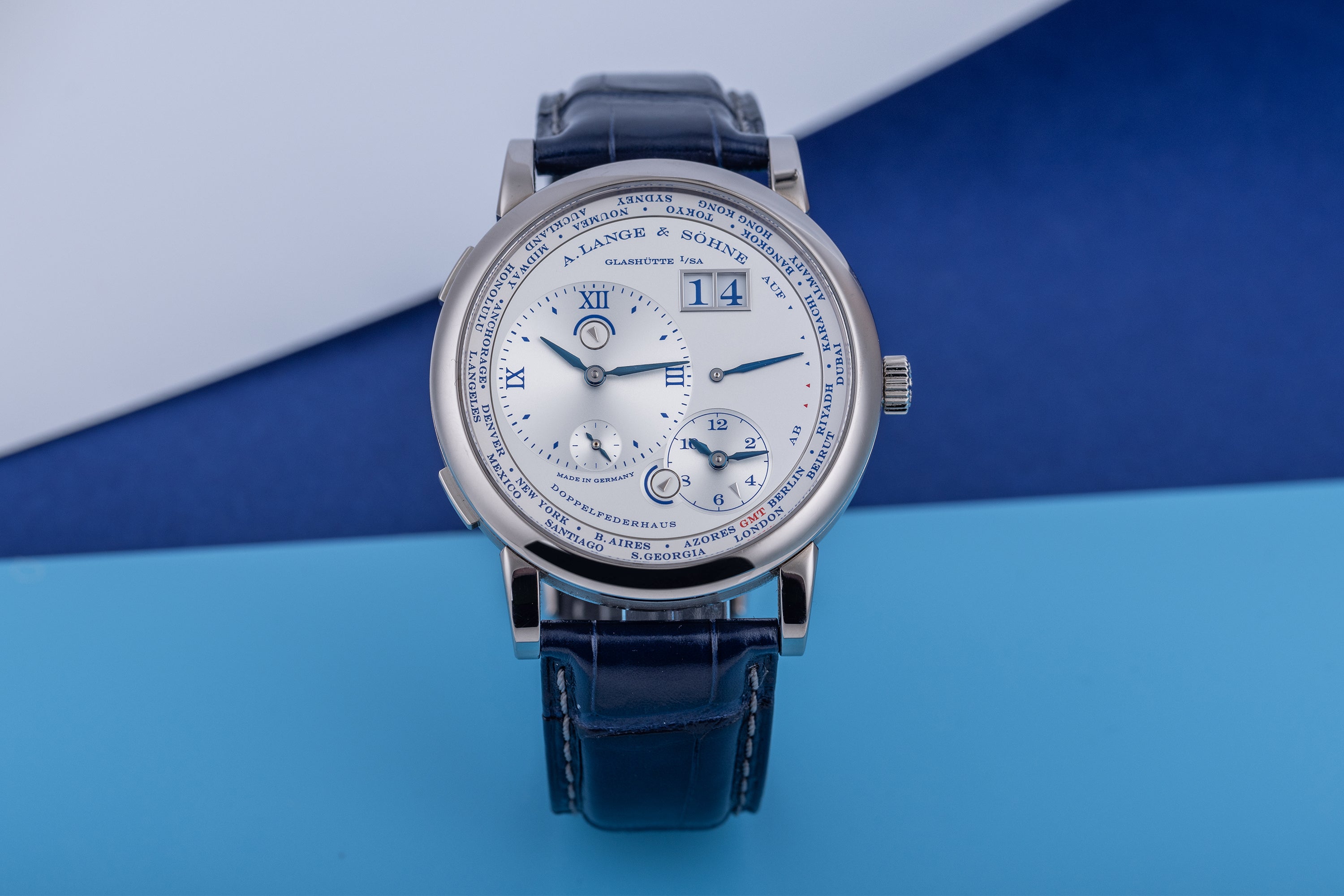 A. Lange & Söhne | Lange 1 Time Zone | 25th Anniversary Limited Edition (25 pieces) | REF. 116.066 | 18k White Gold | Silver Dial | 2019 | Archive Papers