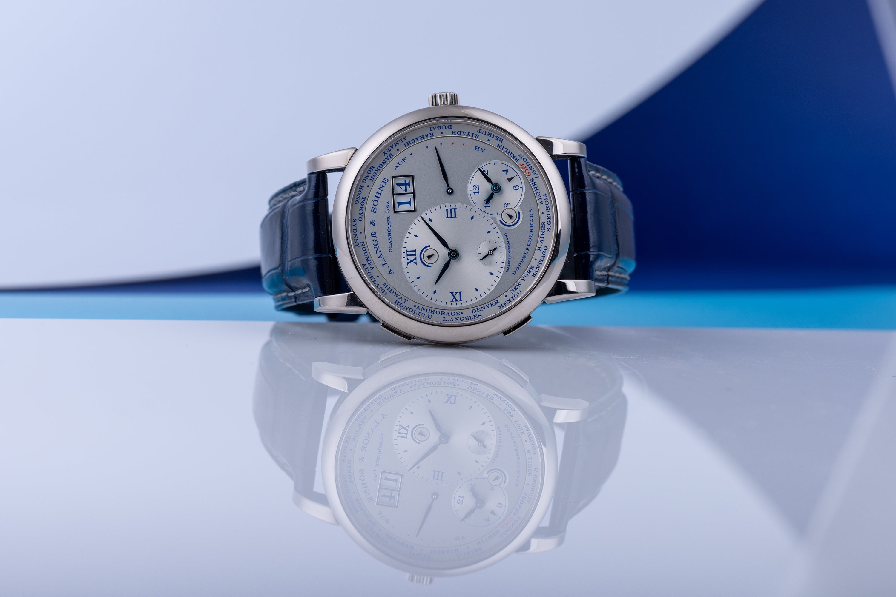 A. Lange & Söhne | Lange 1 Time Zone | 25th Anniversary Limited Edition (25 pieces) | REF. 116.066 | 18k White Gold | Silver Dial | 2019 | Archive Papers