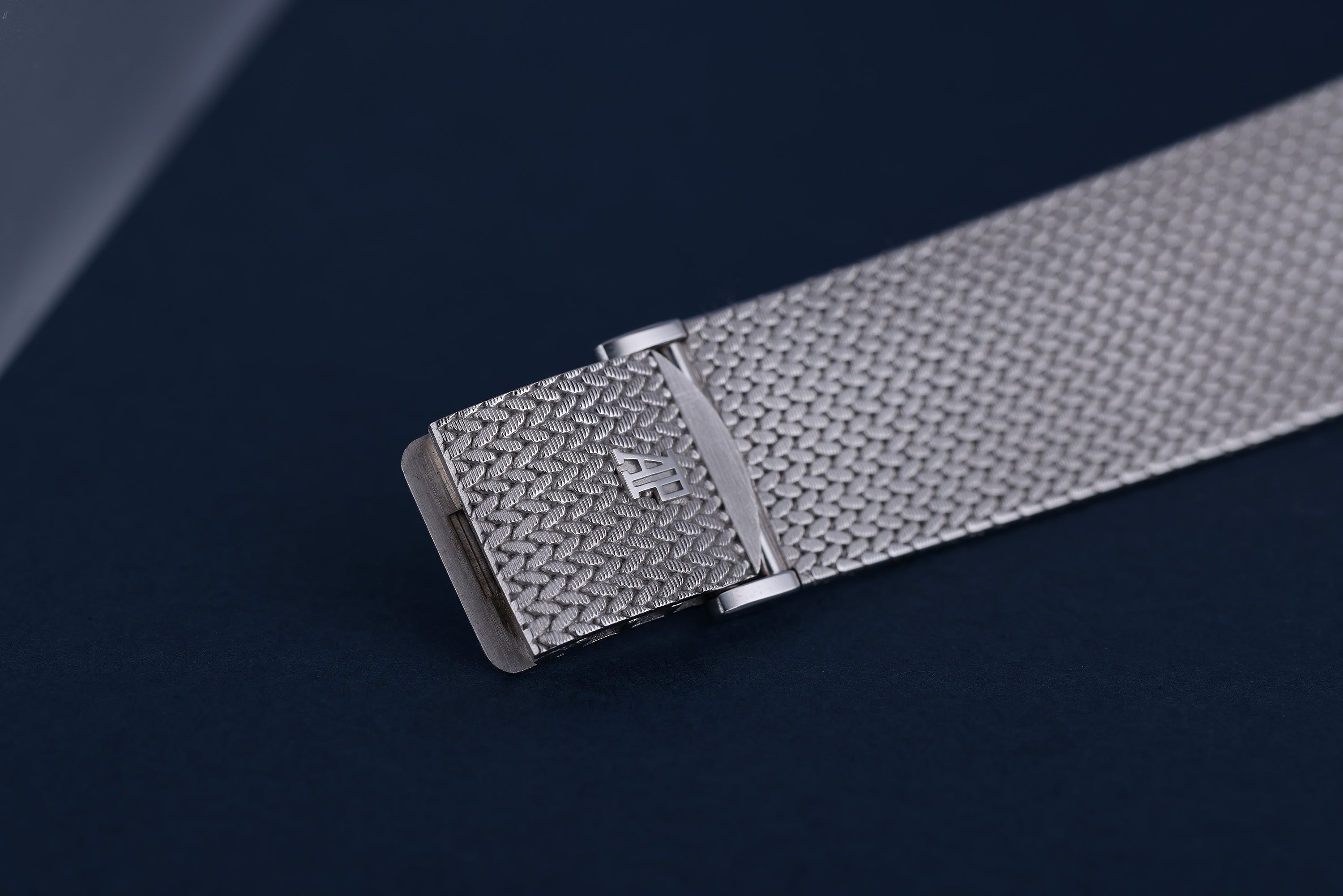 Audemars Piguet 1970s Gents Wristwatch | 18k White Gold | Blue Pattern Dial & Diamond Hours