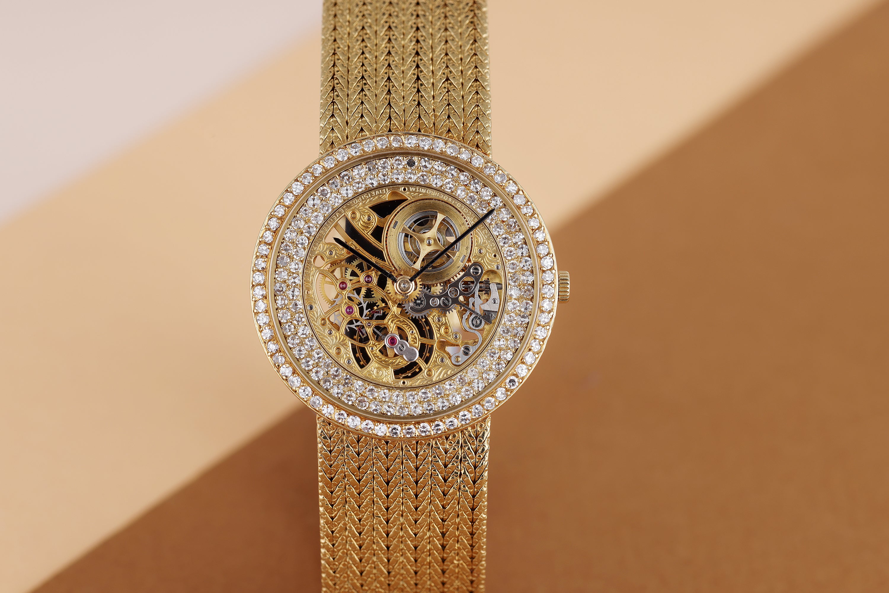 Audemars Piguet | Open-Worked Skeleton Dial | Diamond Wristwatch | 18k Yellow Gold
