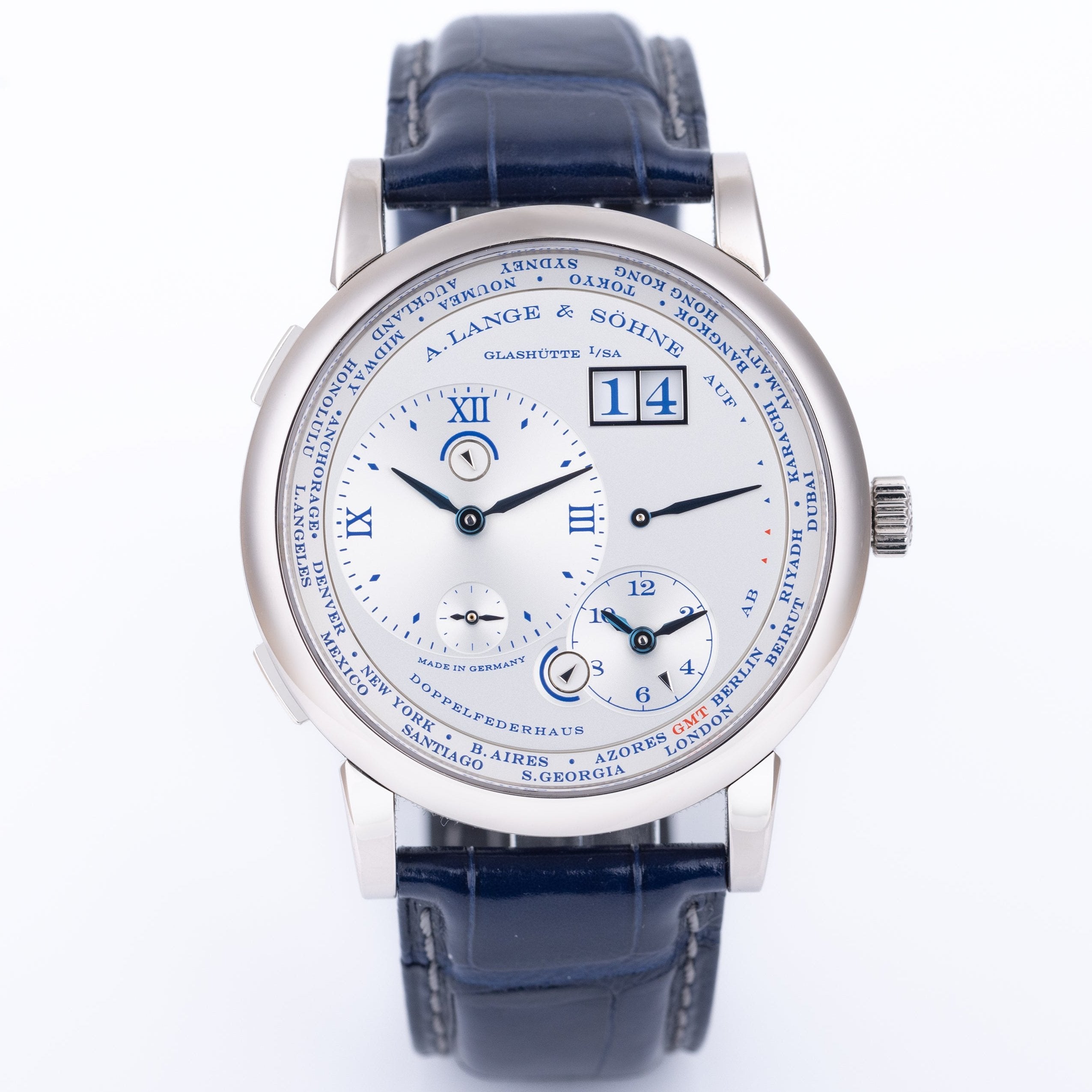 A. Lange & Söhne | Lange 1 Time Zone | 25th Anniversary Limited Edition (25 pieces) | REF. 116.066 | 18k White Gold | Silver Dial | 2019 | Archive Papers