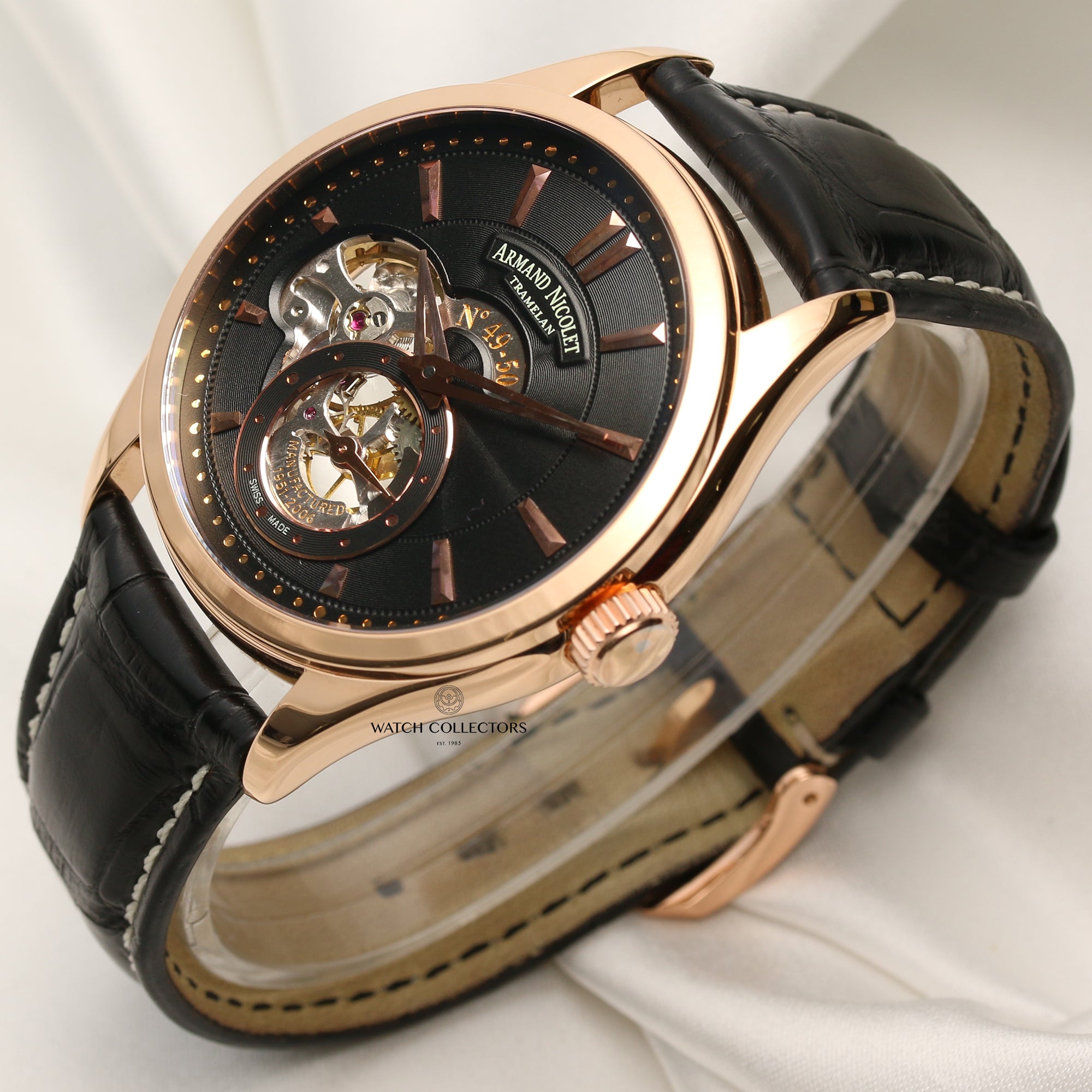 Armand Nicolete 18K Rose Gold Second Hand Watch Collectors 3