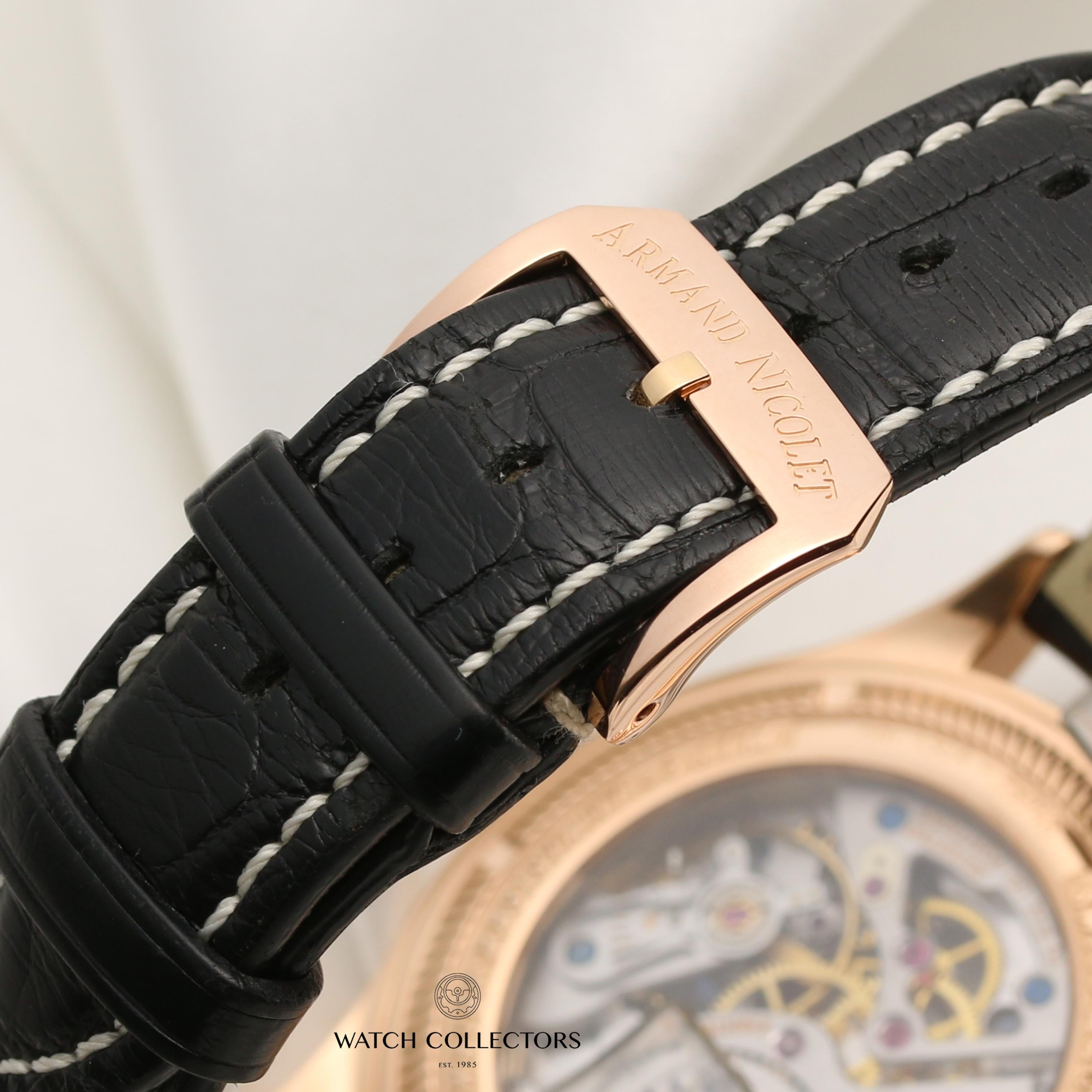 Armand Nicolete 18K Rose Gold Second Hand Watch Collectors 9