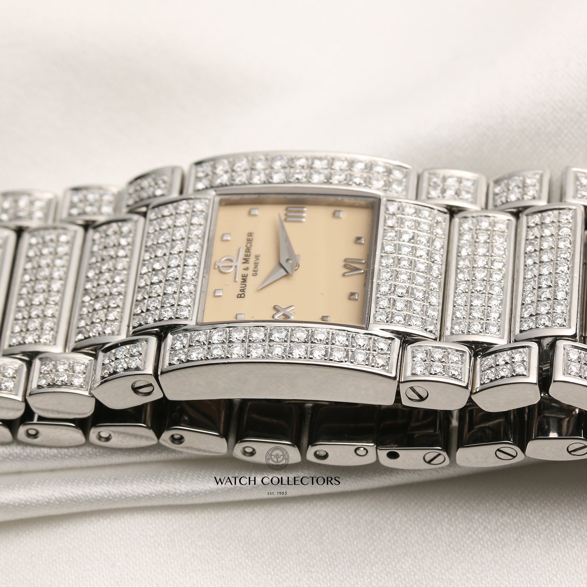 Baume & Mercier Full Diamond Bracelet Second Hand Watch Collectors 5