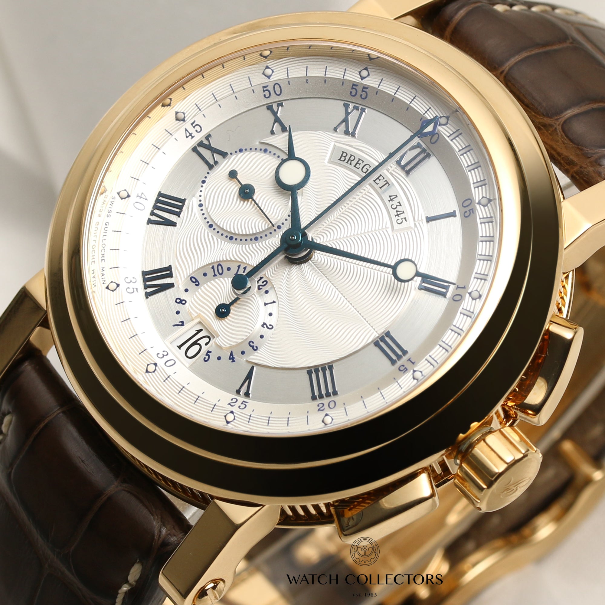 Breguet 18K Yellow Gold Chronograph Second Hand Watch Collectors 4