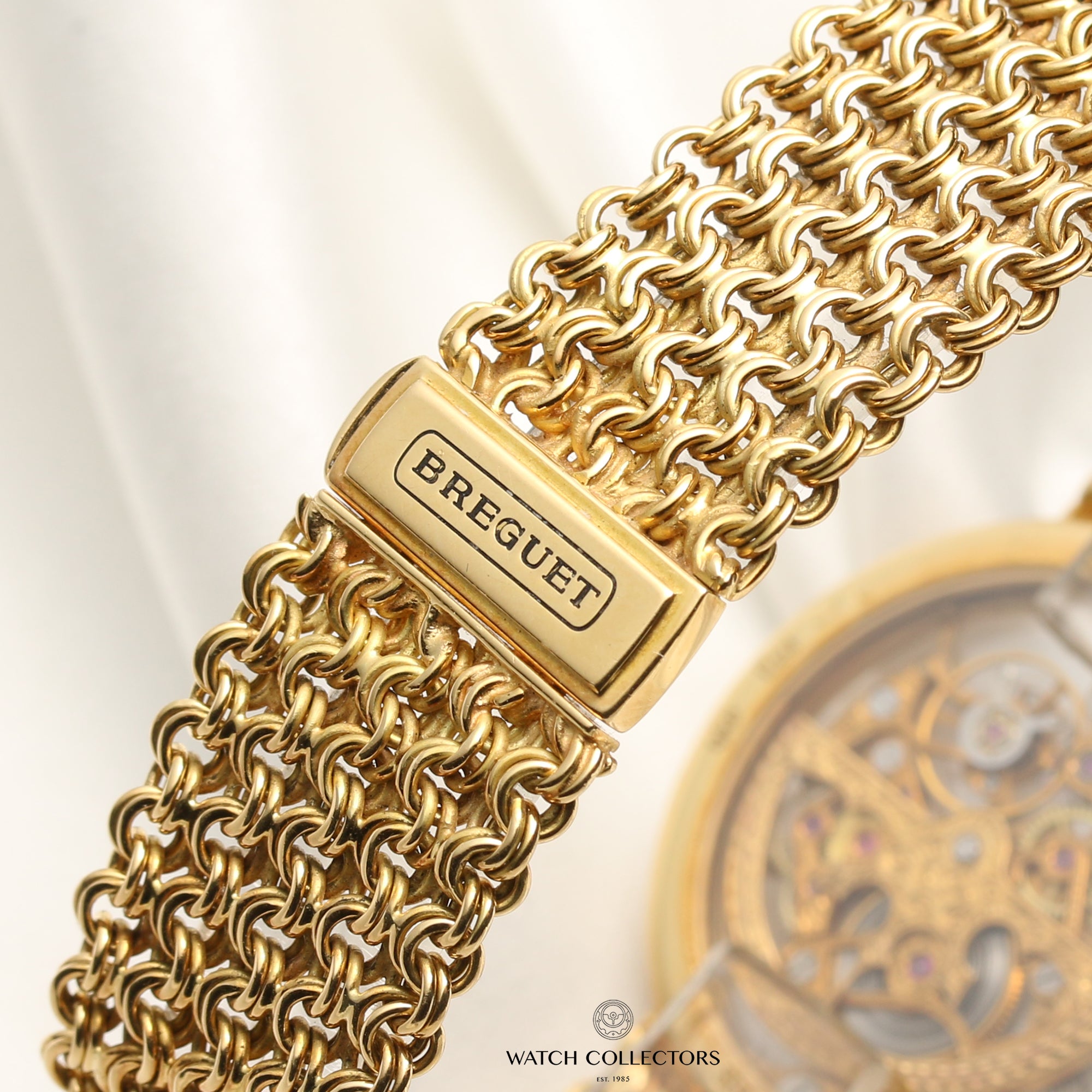 Breguet 18K Yellow Gold Skeleton Diamond Dial Second Hand Watch Collectors 9