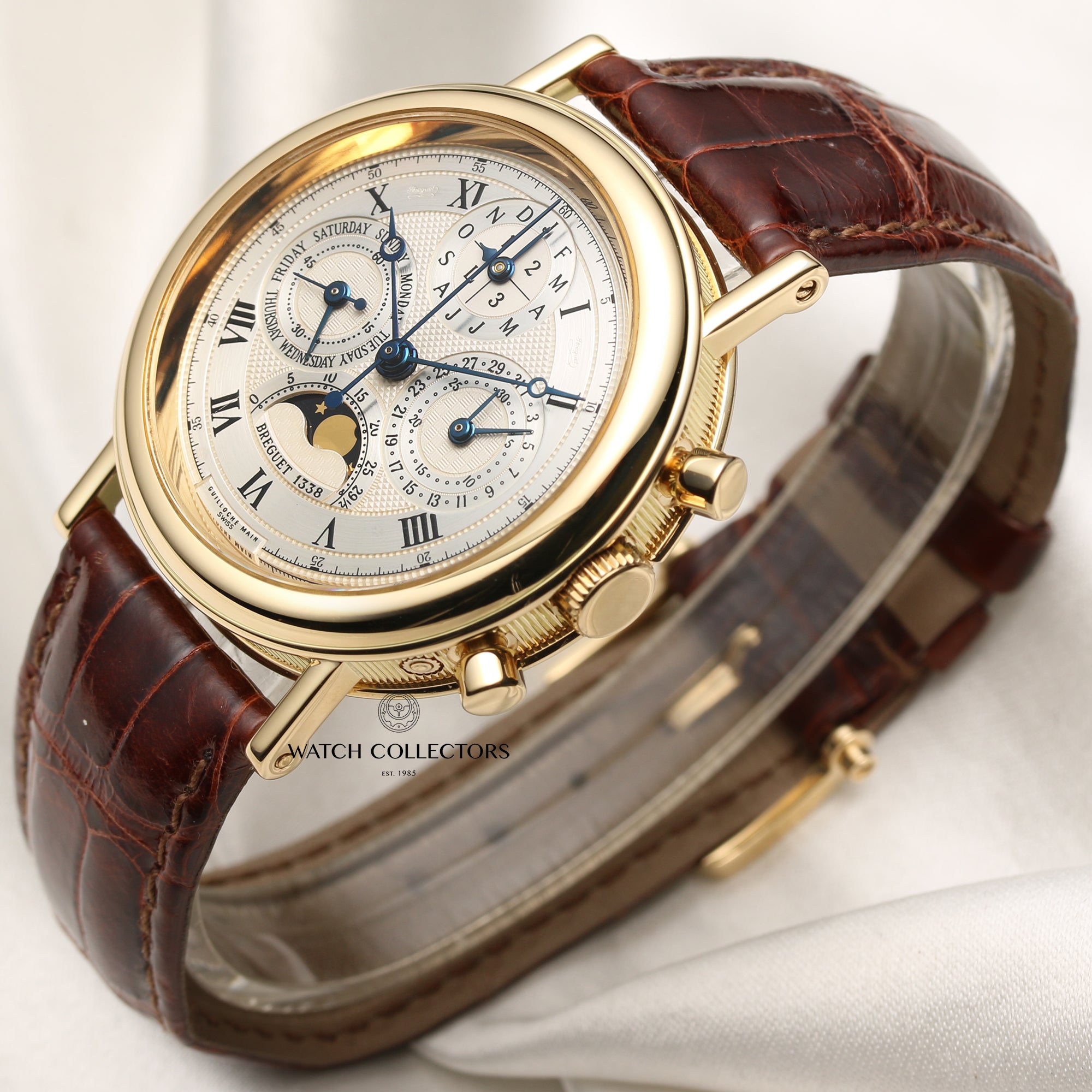 Breguet Perpetual Calender 18K Yellow Gold Second Hand watch Collectors 3