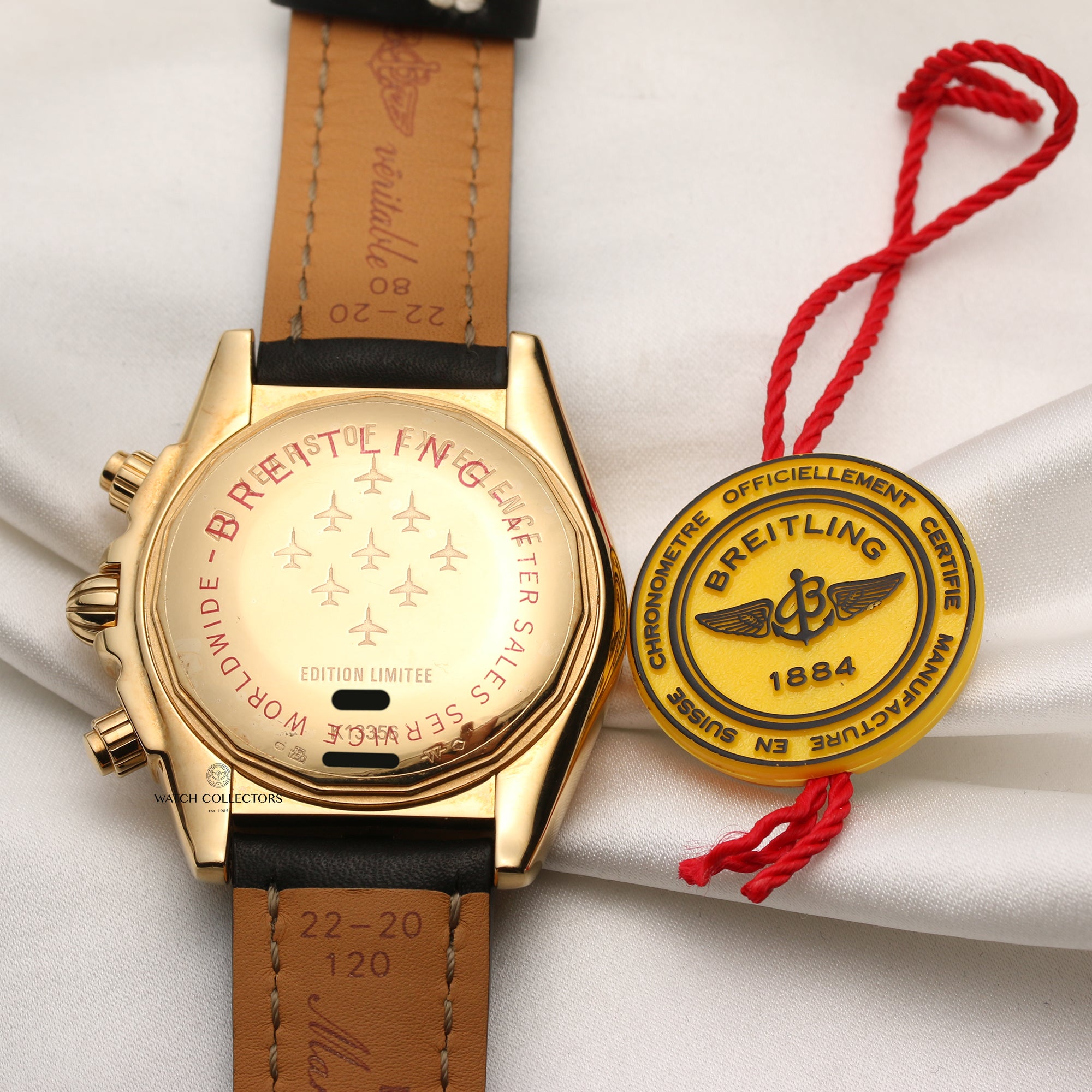 Breitling 18K Rose Gold Second Hand Watch Collectors 8