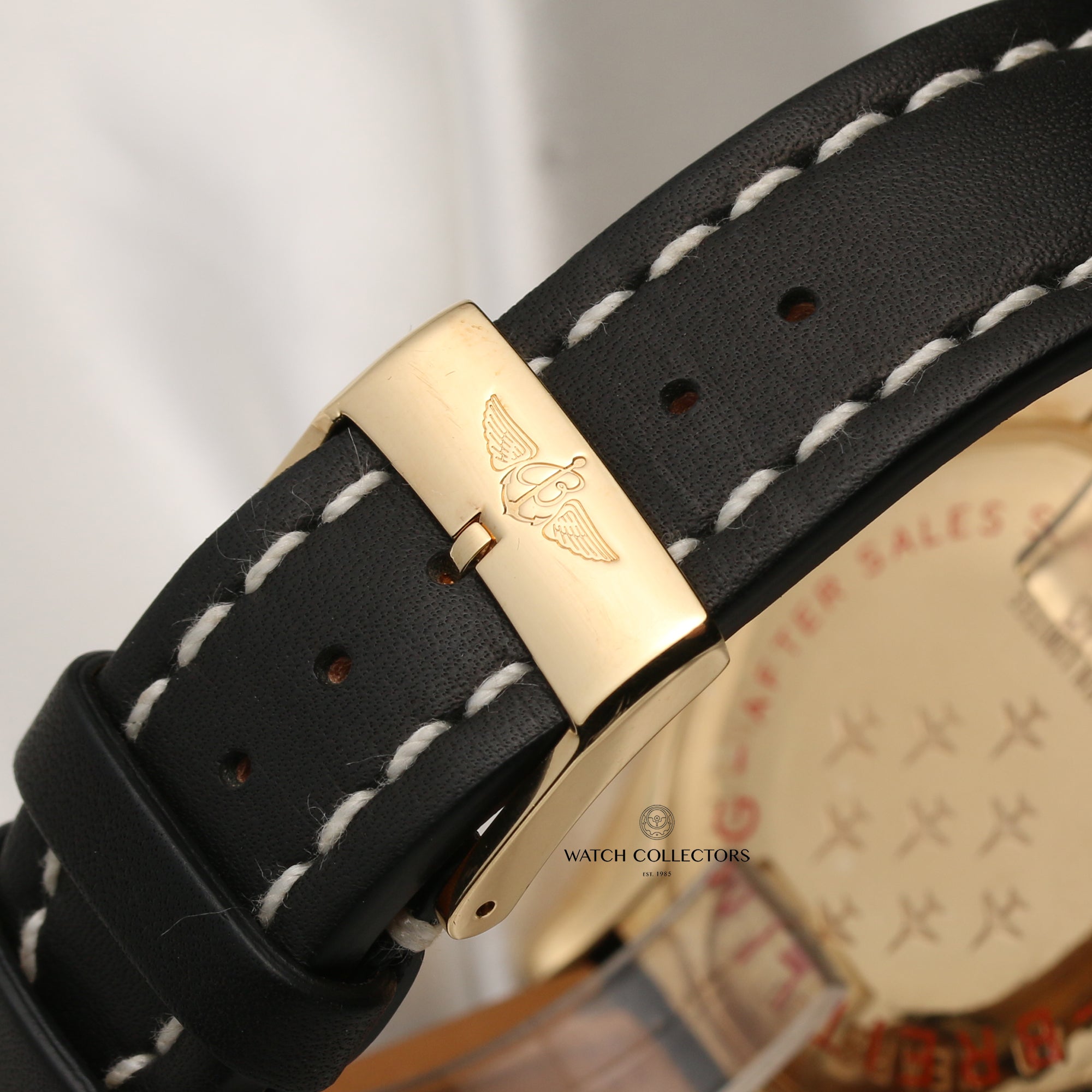 Breitling 18K Rose Gold Second Hand Watch Collectors 9