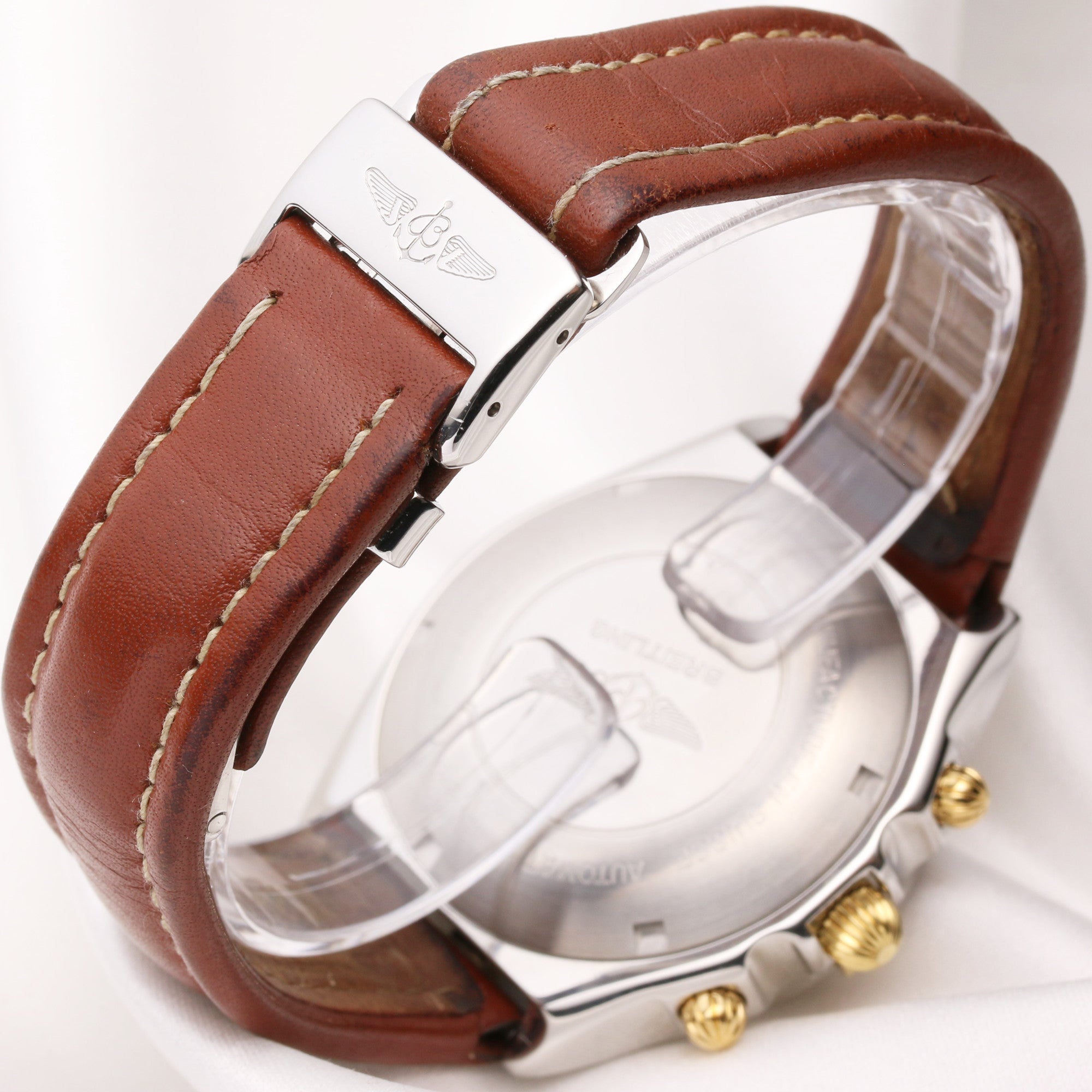 Breitling Chronomat B13048 Steel & Gold Second Hand Watch Collectors 5