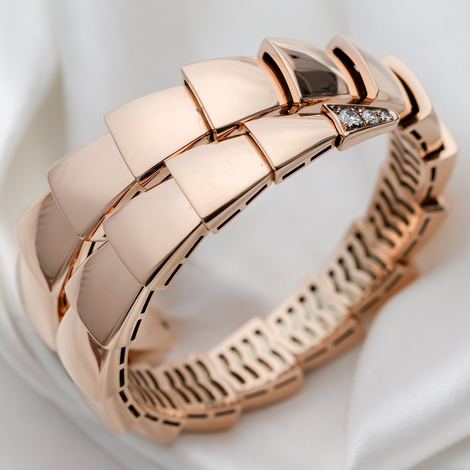 Bvlgari 18K Rose Gold Diamond Second Hand Watch Collectors 4