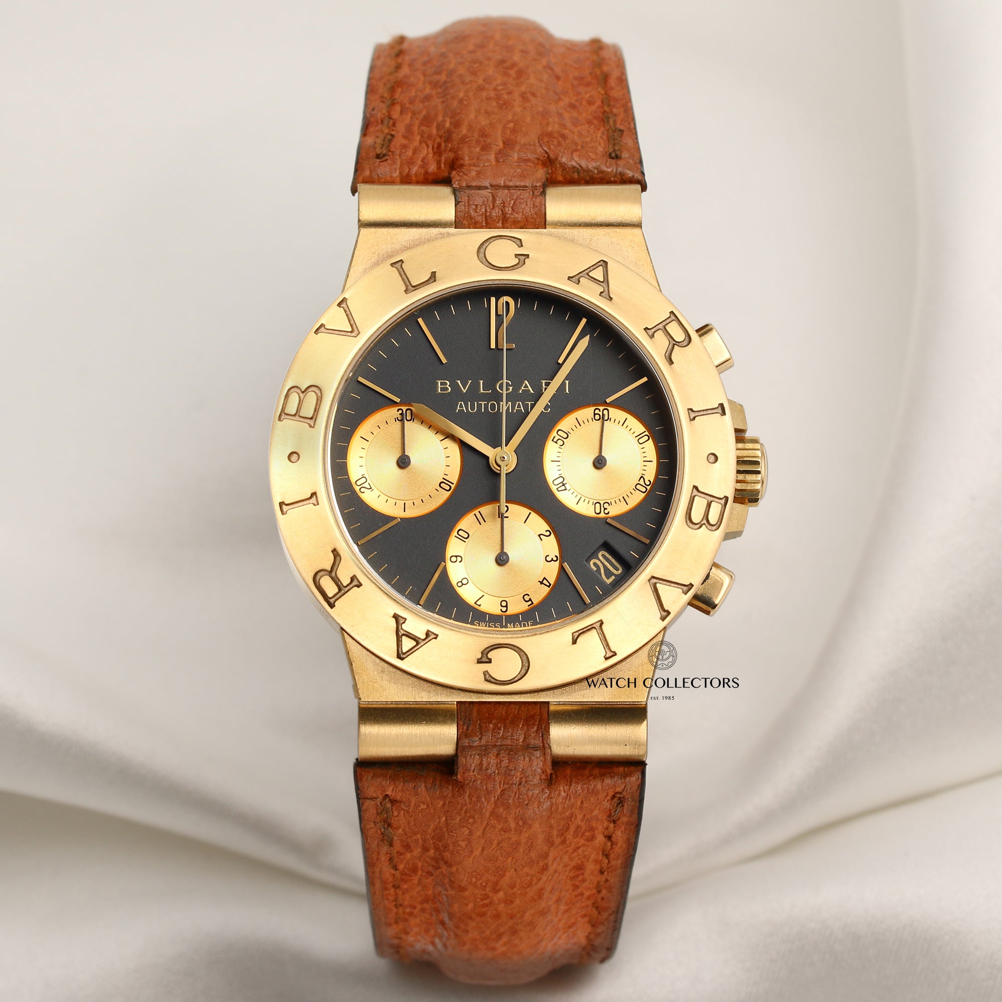 Bvlgari Diagono 18K Yellow Gold Second Hand Watch Collectors 1