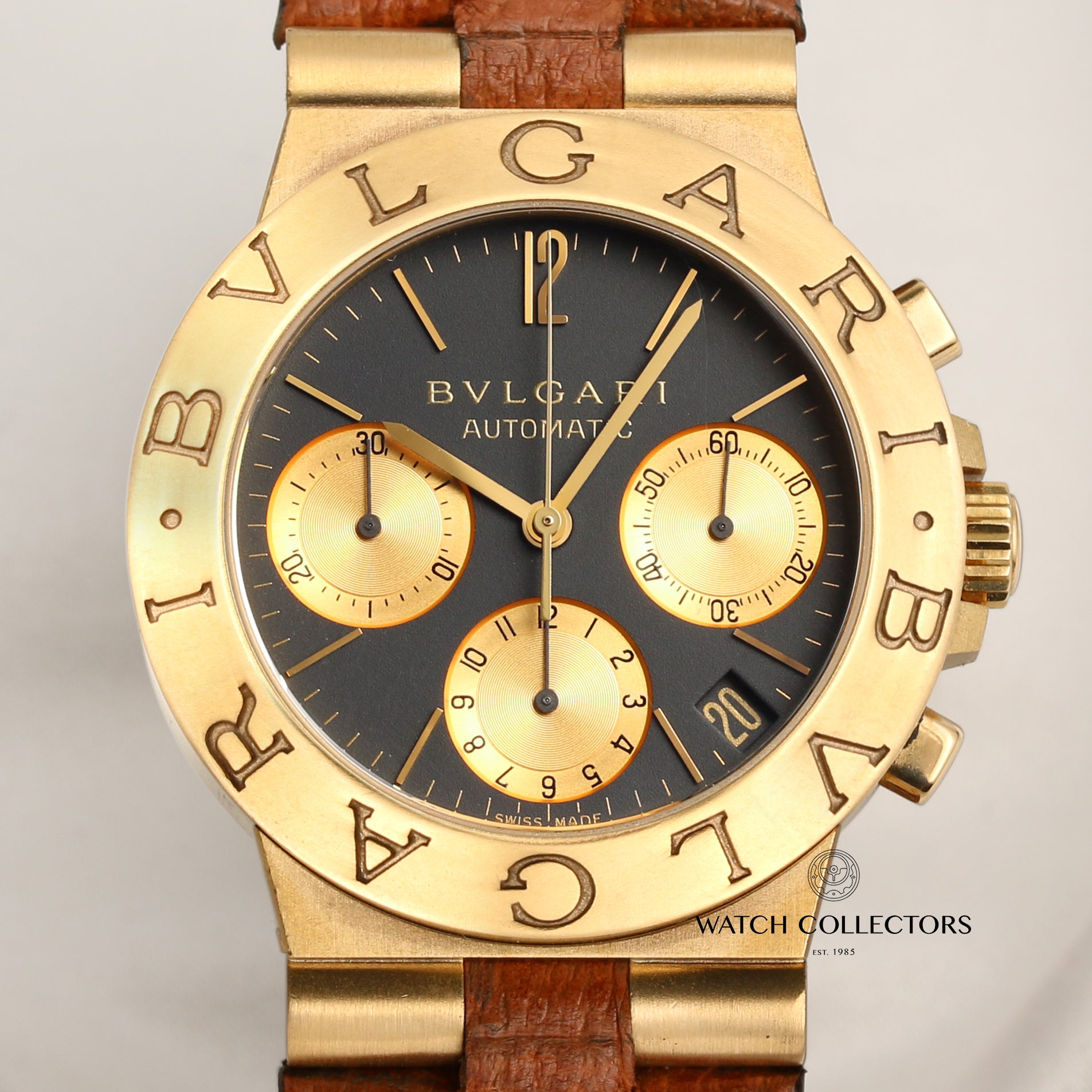 Bvlgari Diagono 18K Yellow Gold Second Hand Watch Collectors 2