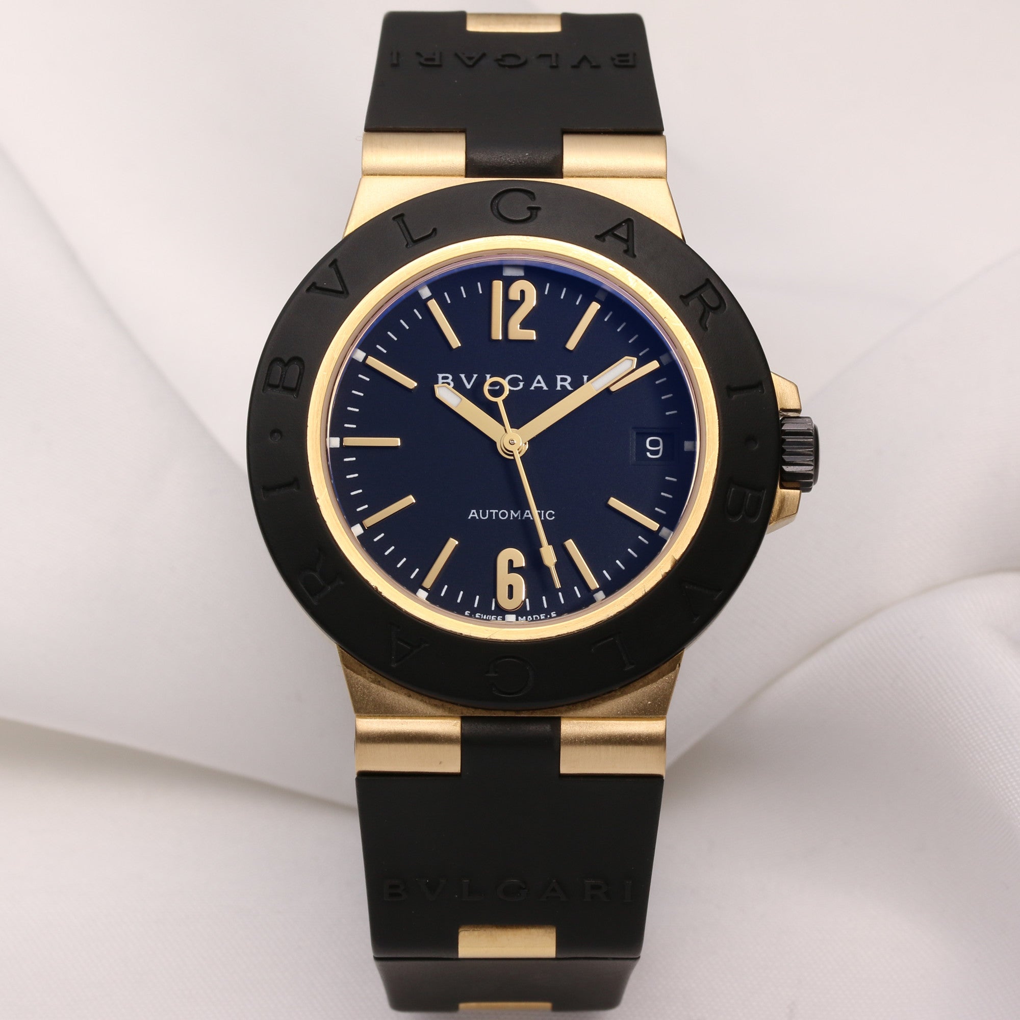 Bvlgari Diagono AL38GVD 18K Yellow Gold Second Hand Watch Collectors 1