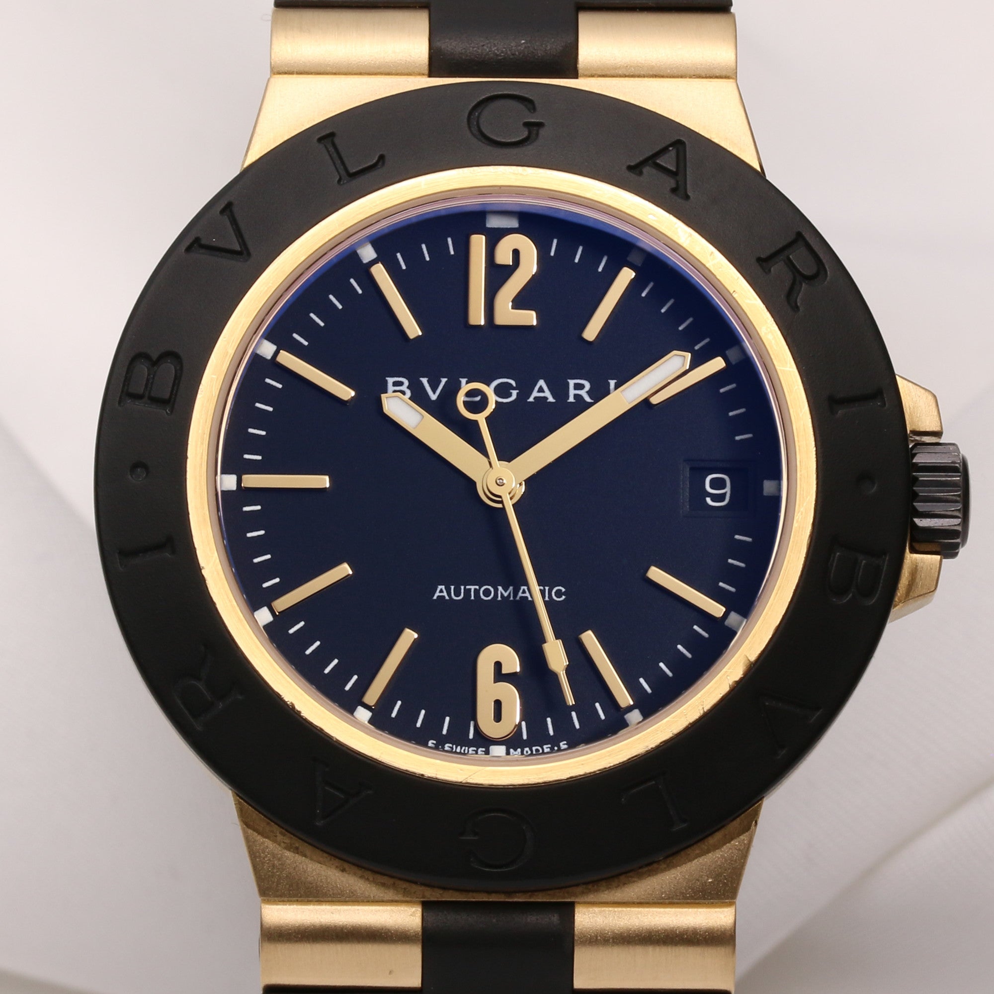 Bvlgari Diagono AL38GVD 18K Yellow Gold Second Hand Watch Collectors 2