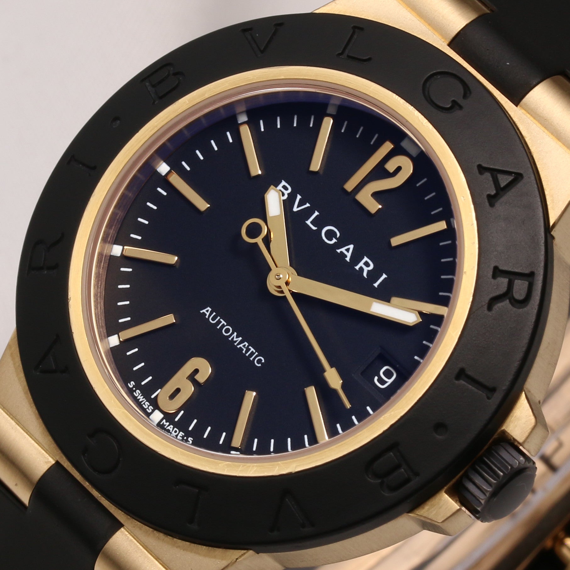 Bvlgari Diagono AL38GVD 18K Yellow Gold Second Hand Watch Collectors 4