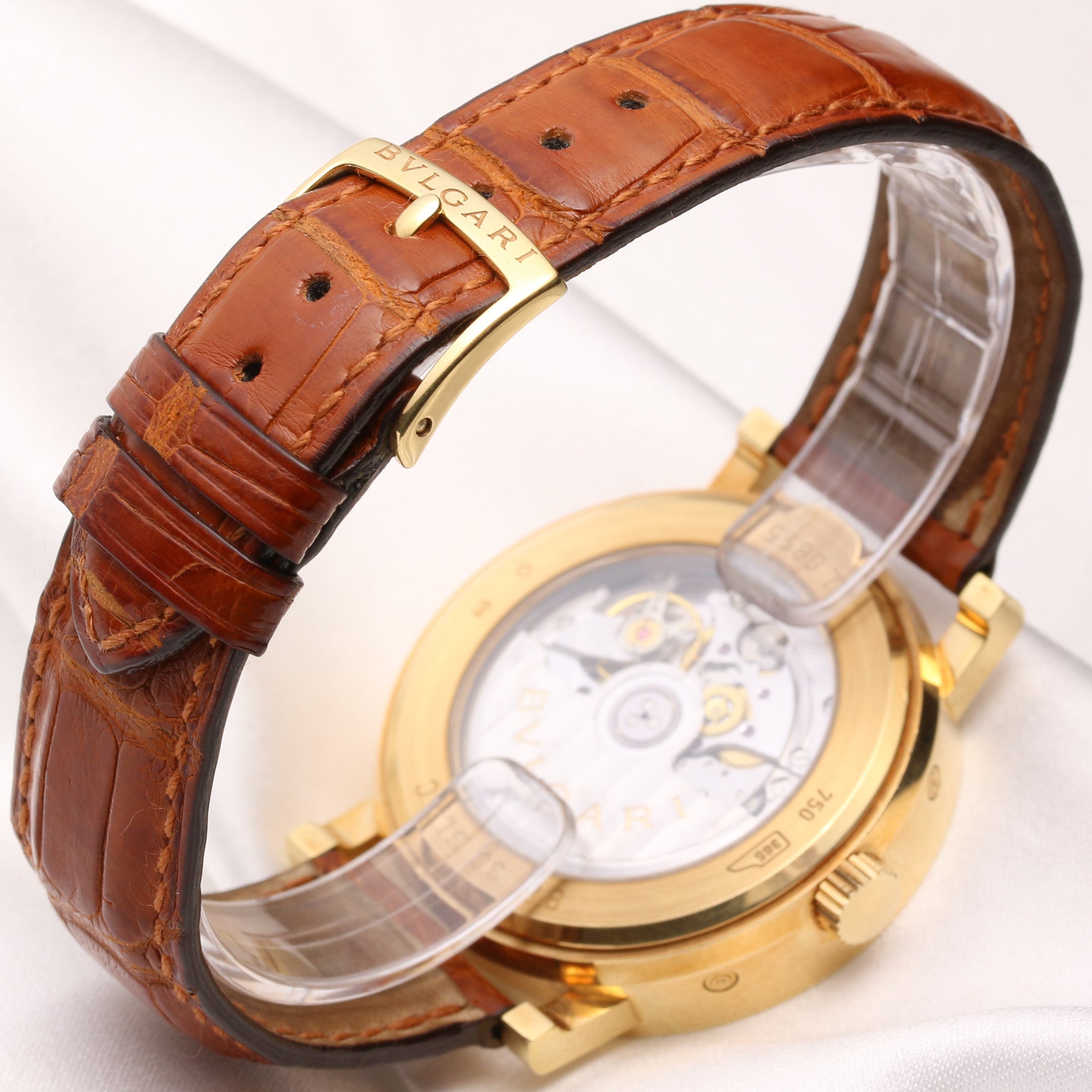 Bvlgari Diagono BB 38 GL AC 18K Yellow Gold Second Hand Watch Collectors (6)