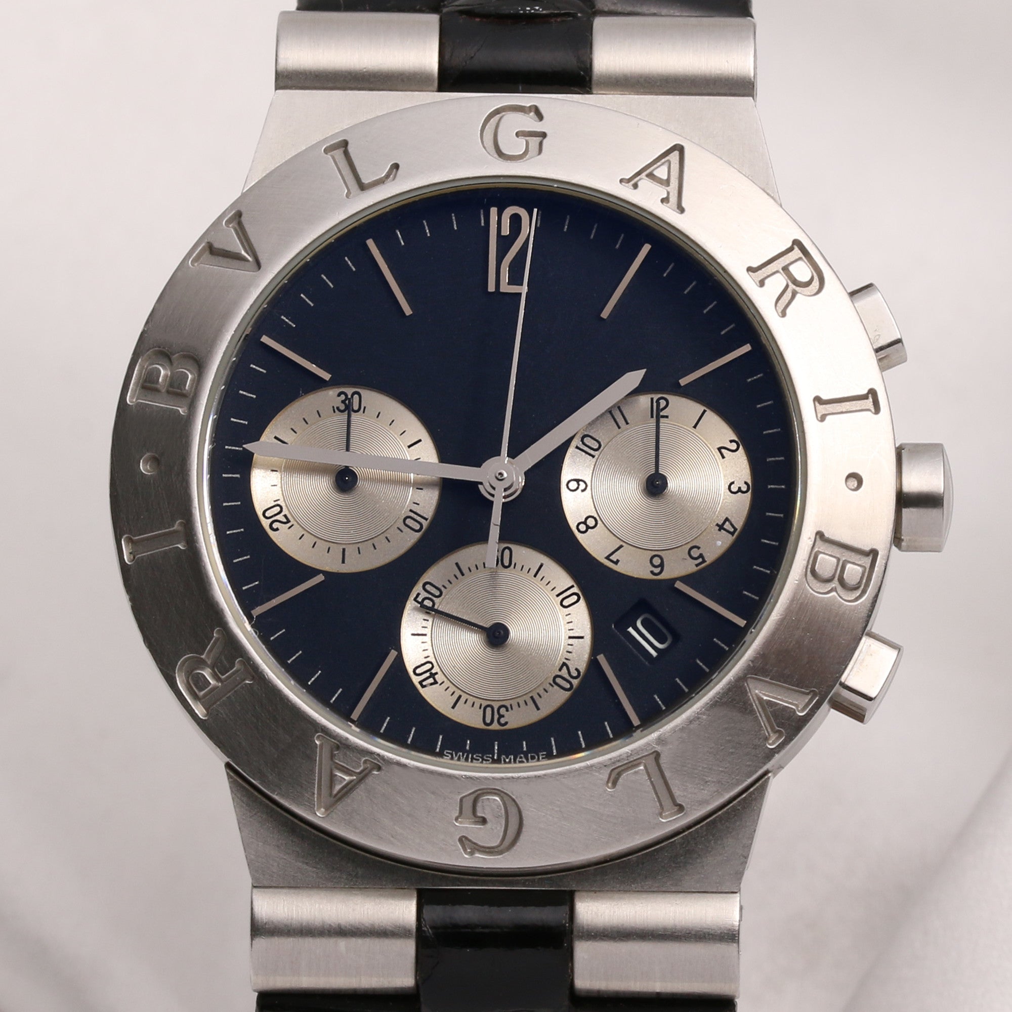 Bvlgari Diagono Chronograph Stainless Steel Second Hand Watch Collectors 2