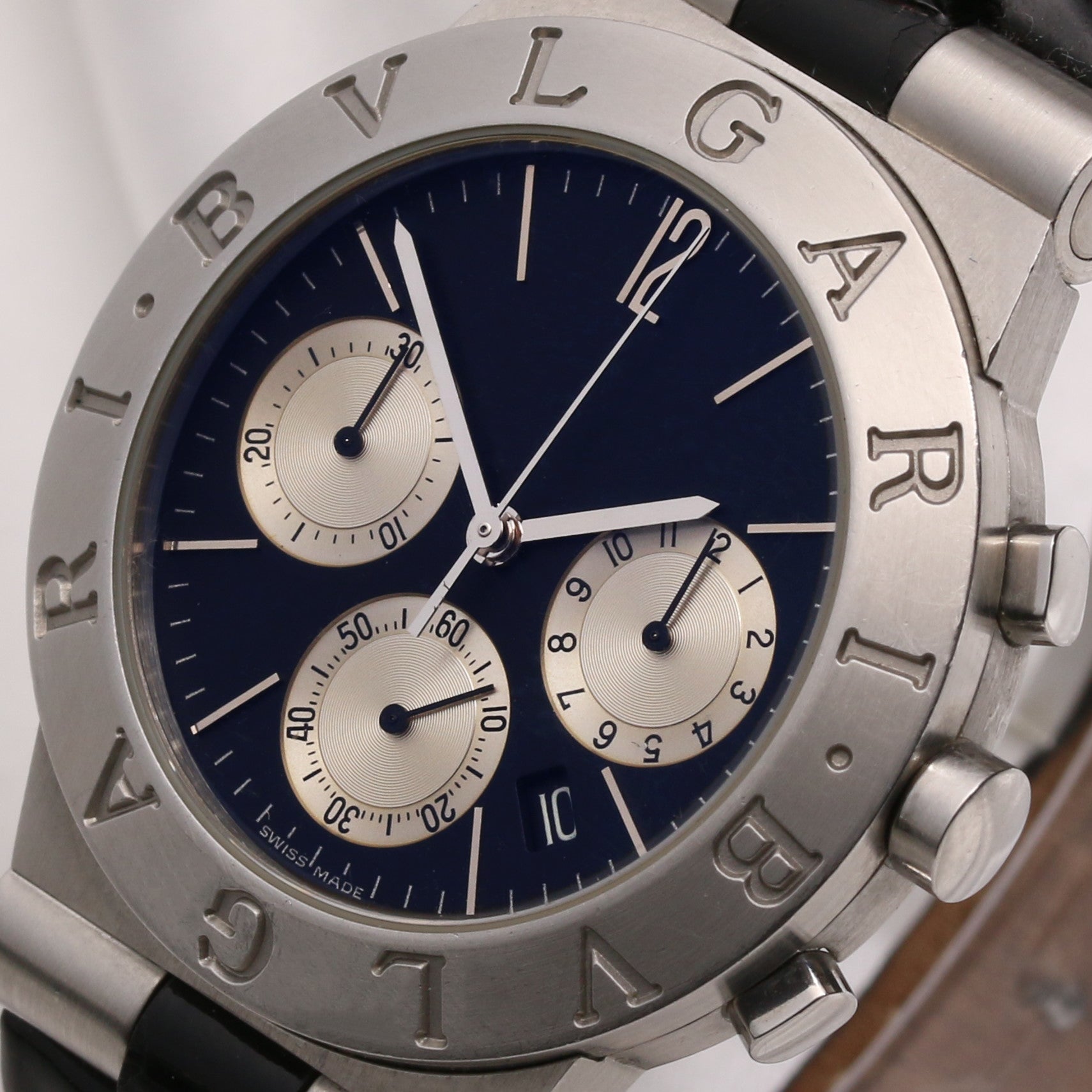 Bvlgari Diagono Chronograph Stainless Steel Second Hand Watch Collectors 4