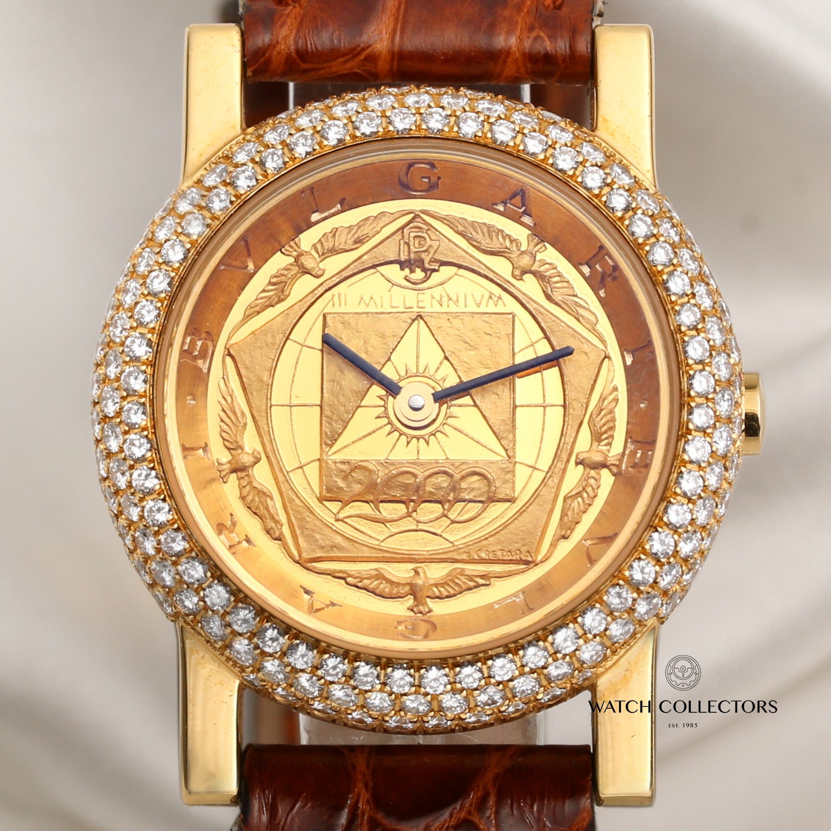 Bvlgari Millenium 18K Yellow Gold Diamond Bezel Second Hand Watch Collectors 2