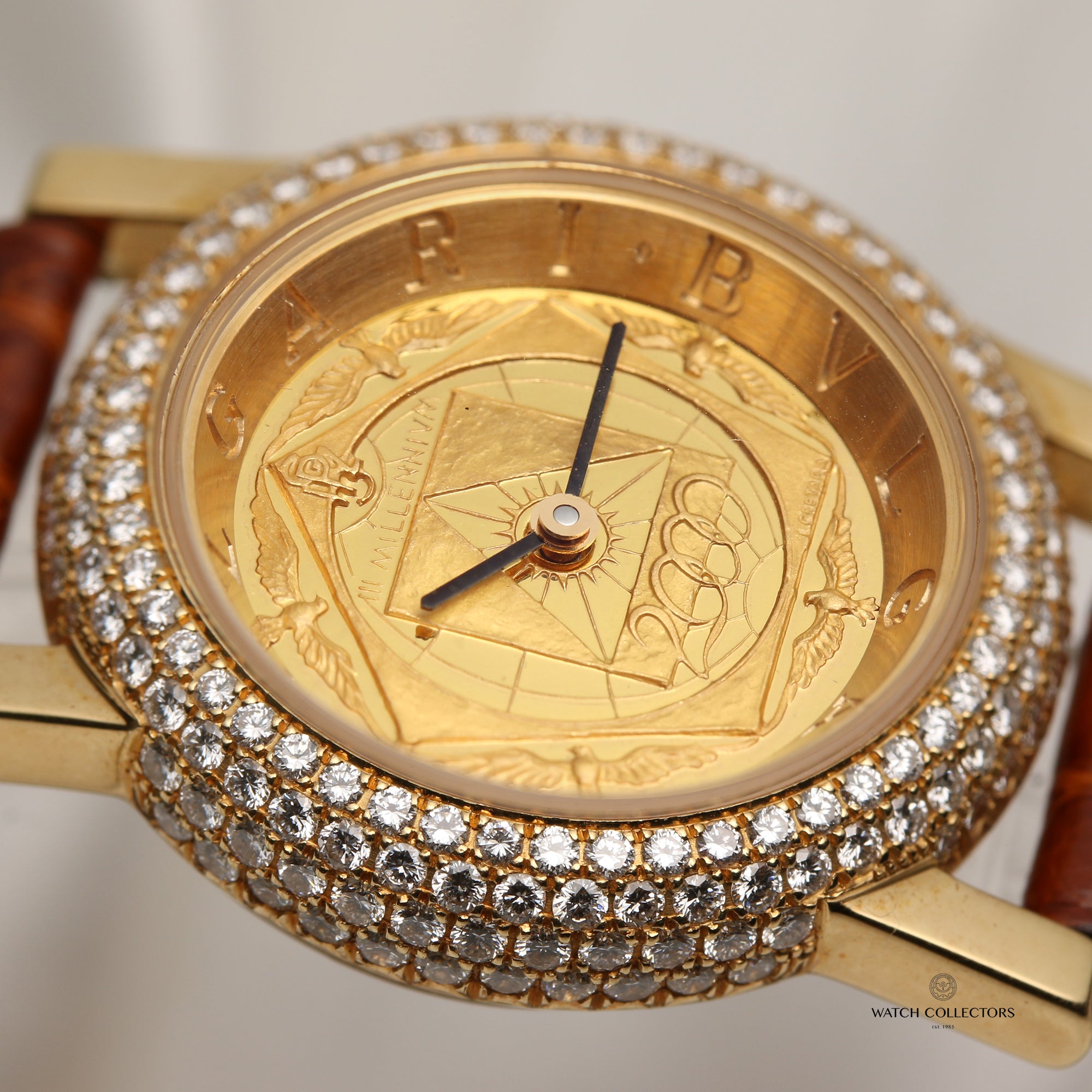 Bvlgari Millenium 18K Yellow Gold Diamond Bezel Second Hand Watch Collectors 5