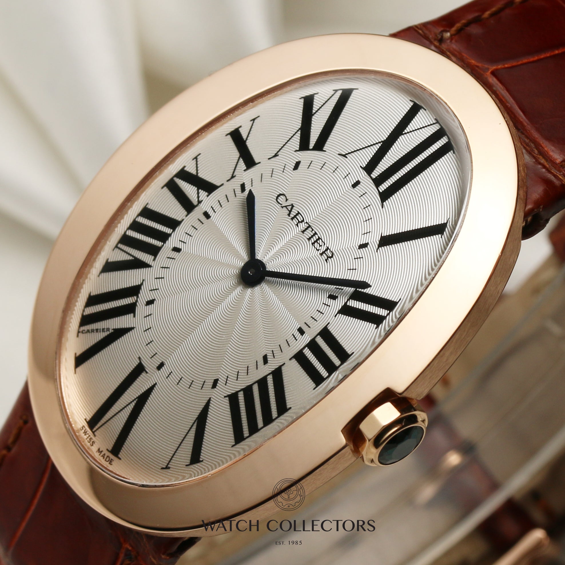 Cartier 18K Rose Gold Second Hand Watch Collectors 4