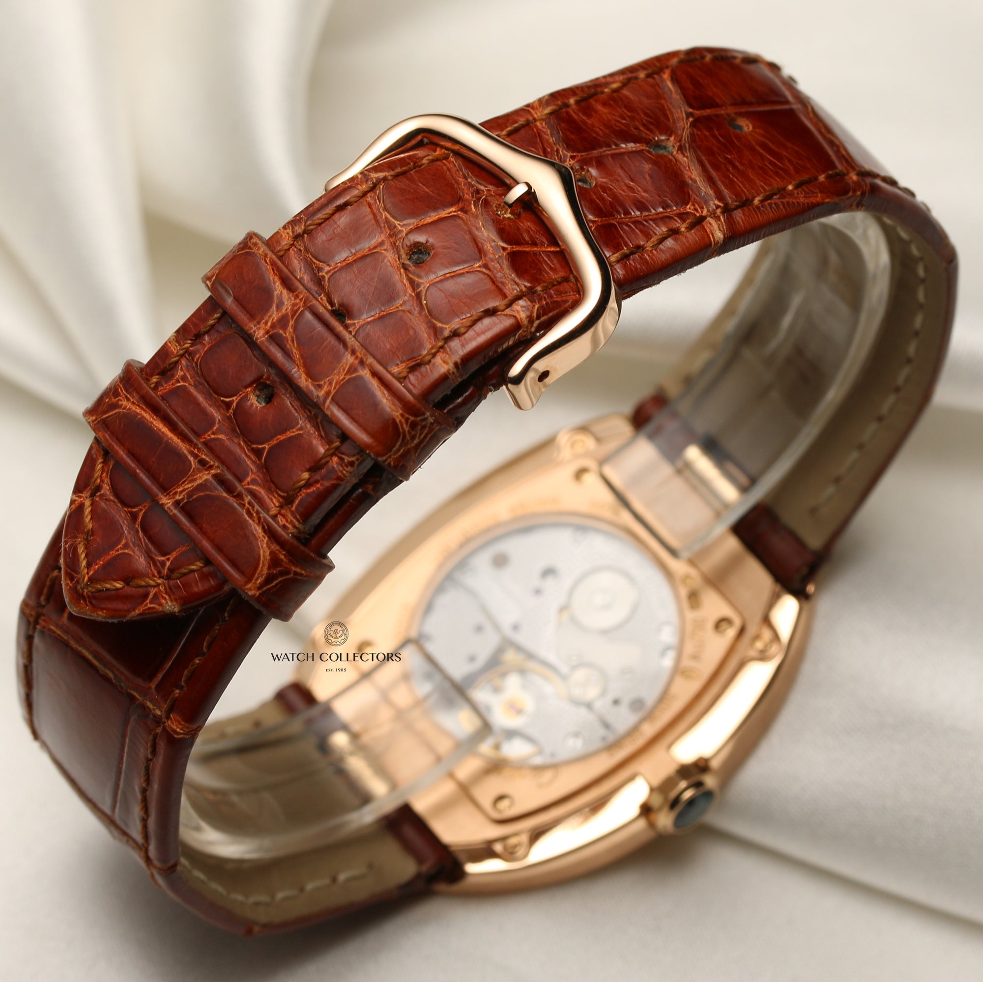 Cartier 18K Rose Gold Second Hand Watch Collectors 6