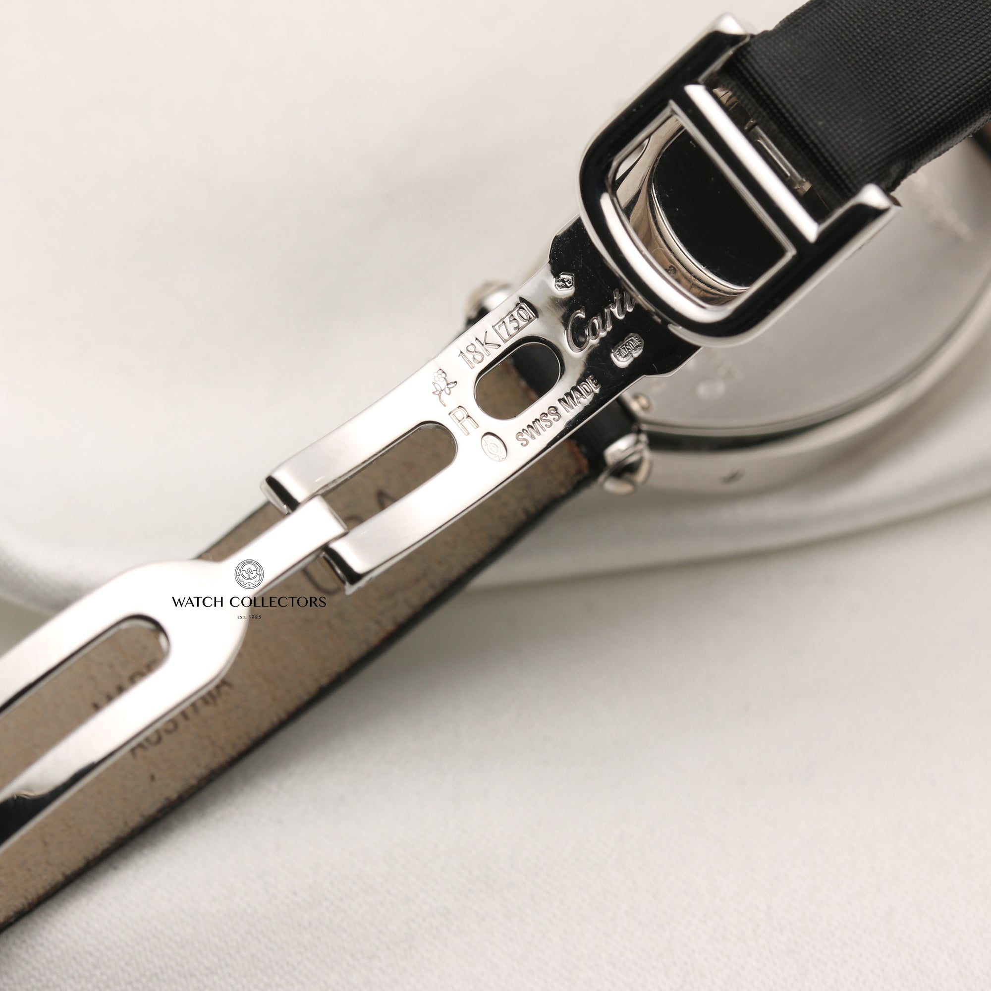 Cartier 18K White Gold Diamod Bezel Second Hand Watch Collectors 8