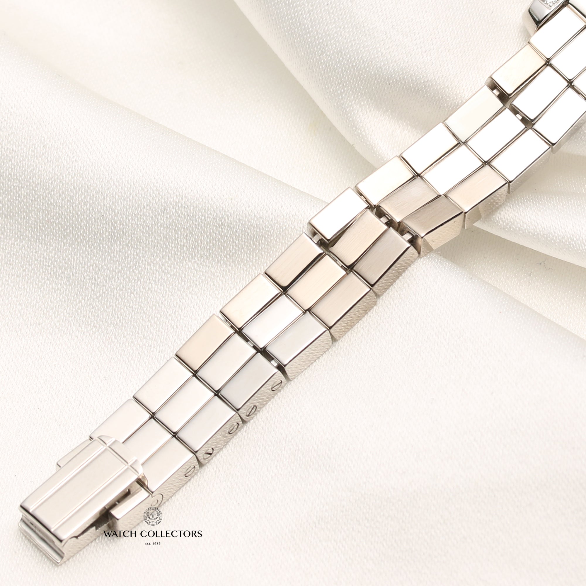 Cartier 18K White Gold Diamond Second Hand Watch Collectors 7