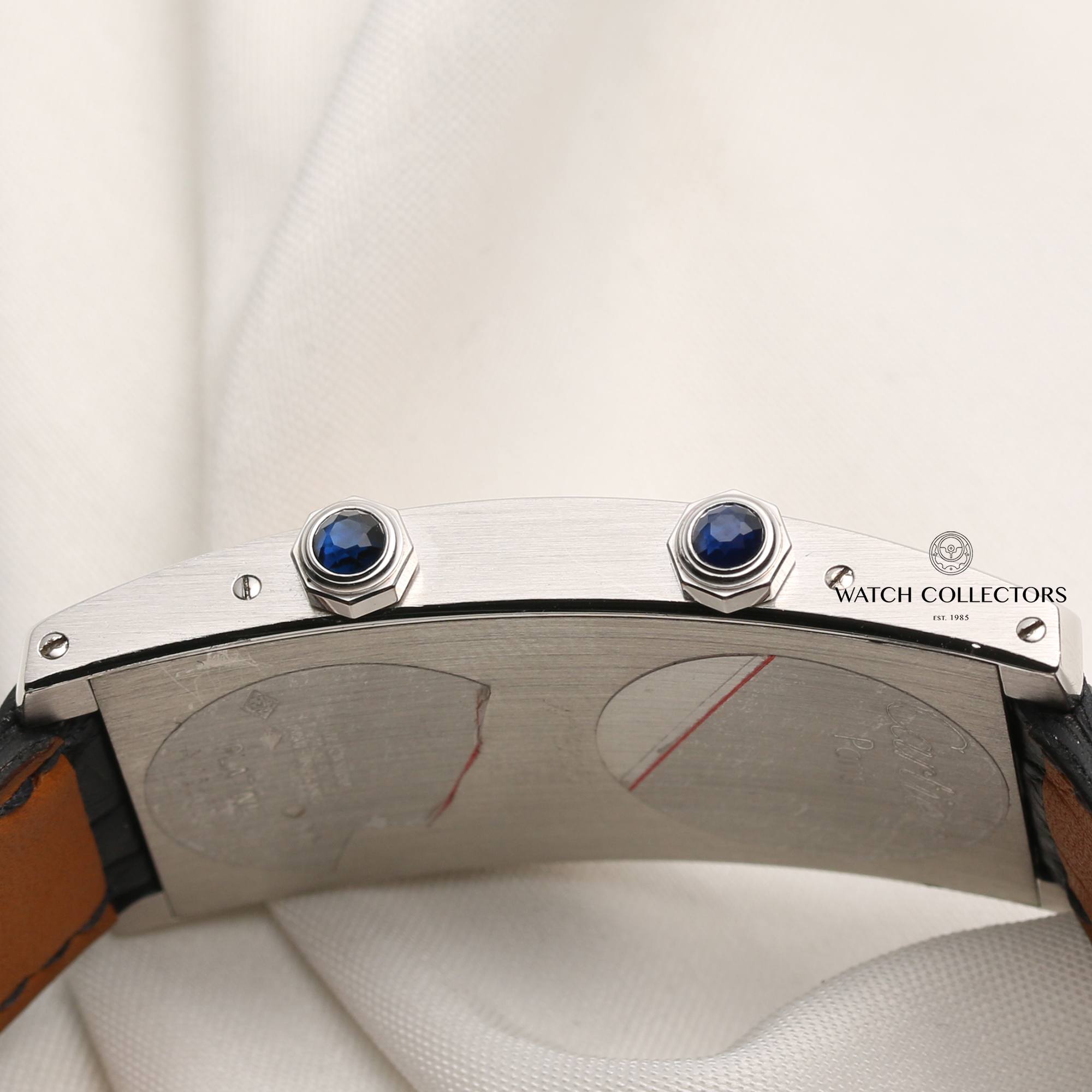 Cartier 18K White Gold Dual Time Second Hand Watch Collectors 5