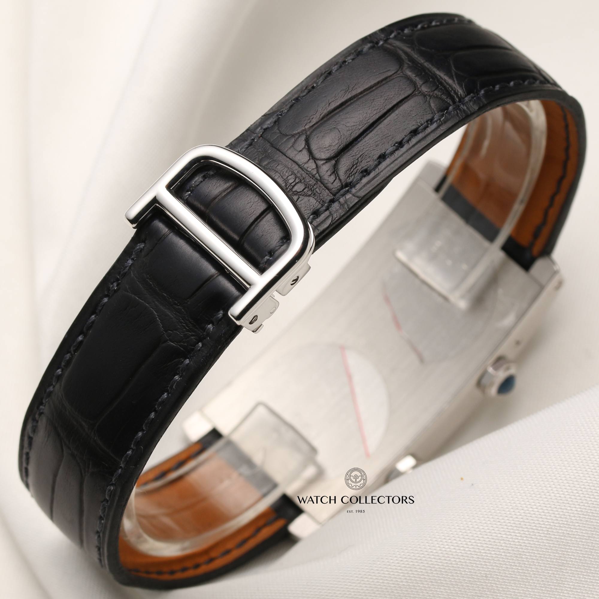 Cartier 18K White Gold Dual Time Second Hand Watch Collectors 6