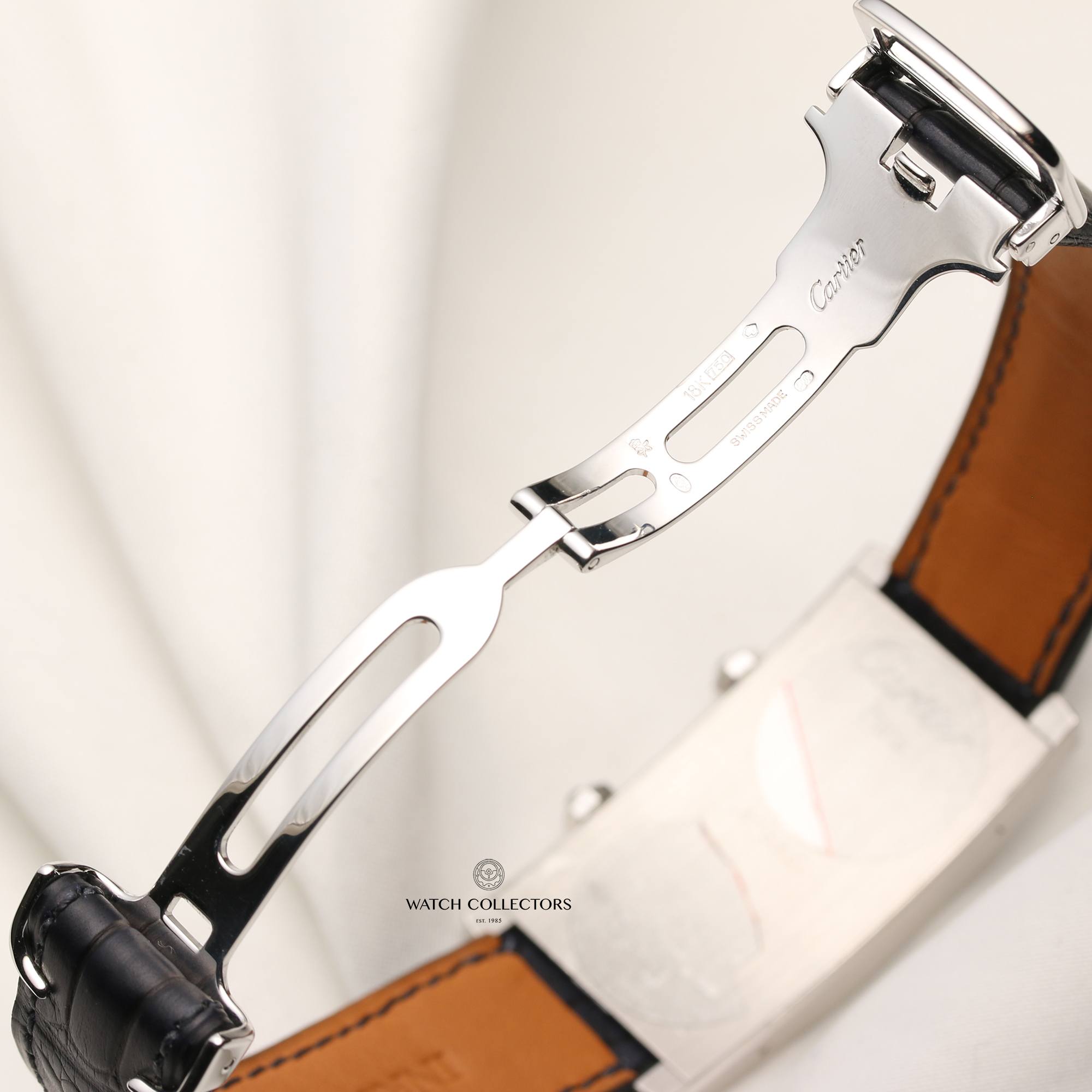 Cartier 18K White Gold Dual Time Second Hand Watch Collectors 7