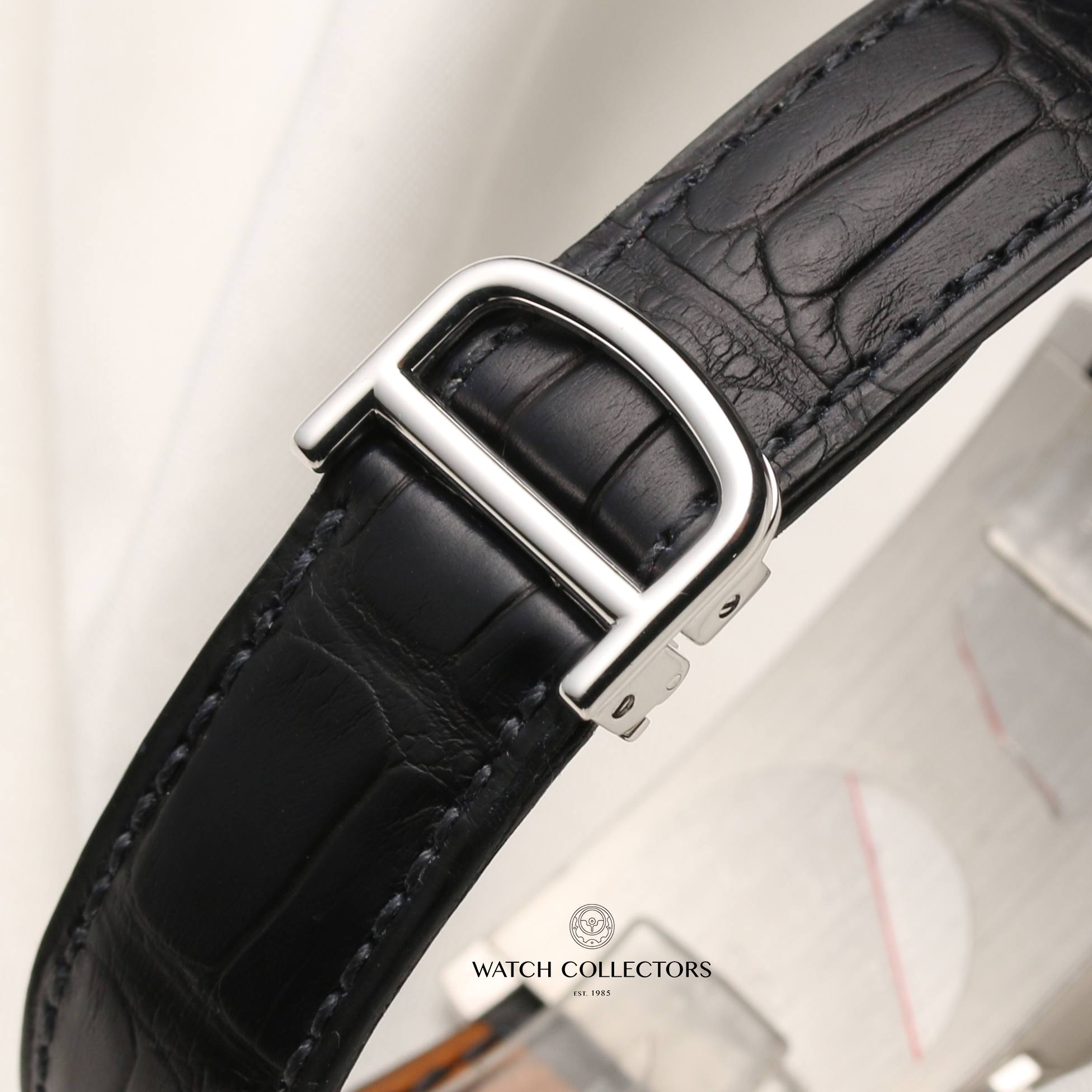 Cartier 18K White Gold Dual Time Second Hand Watch Collectors 8