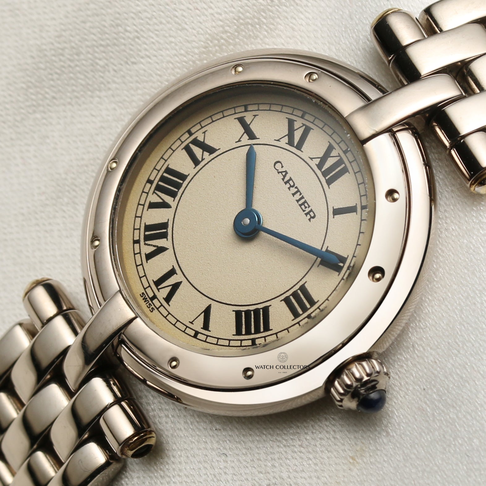 Cartier 18K White Gold Second Hand Watch Collectors 4