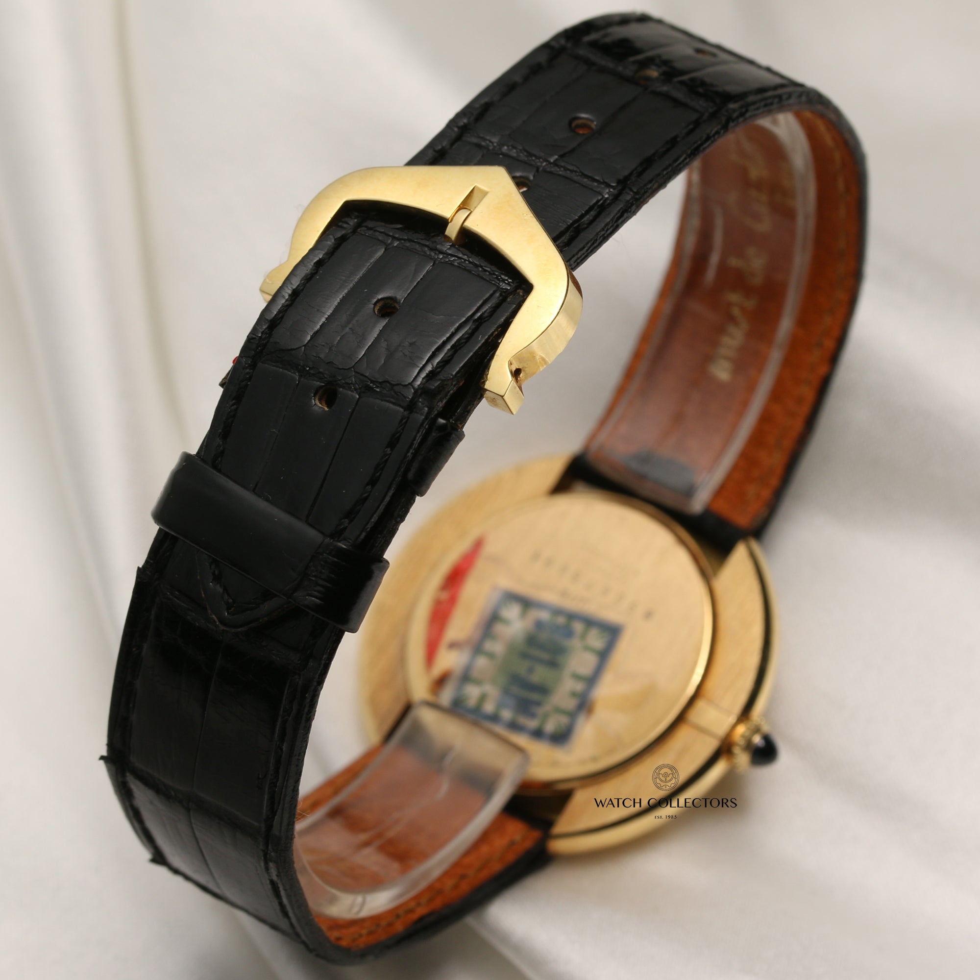 Cartier 18K Yellow Gold Champagne Dial Second Hand Watch Collectors 6