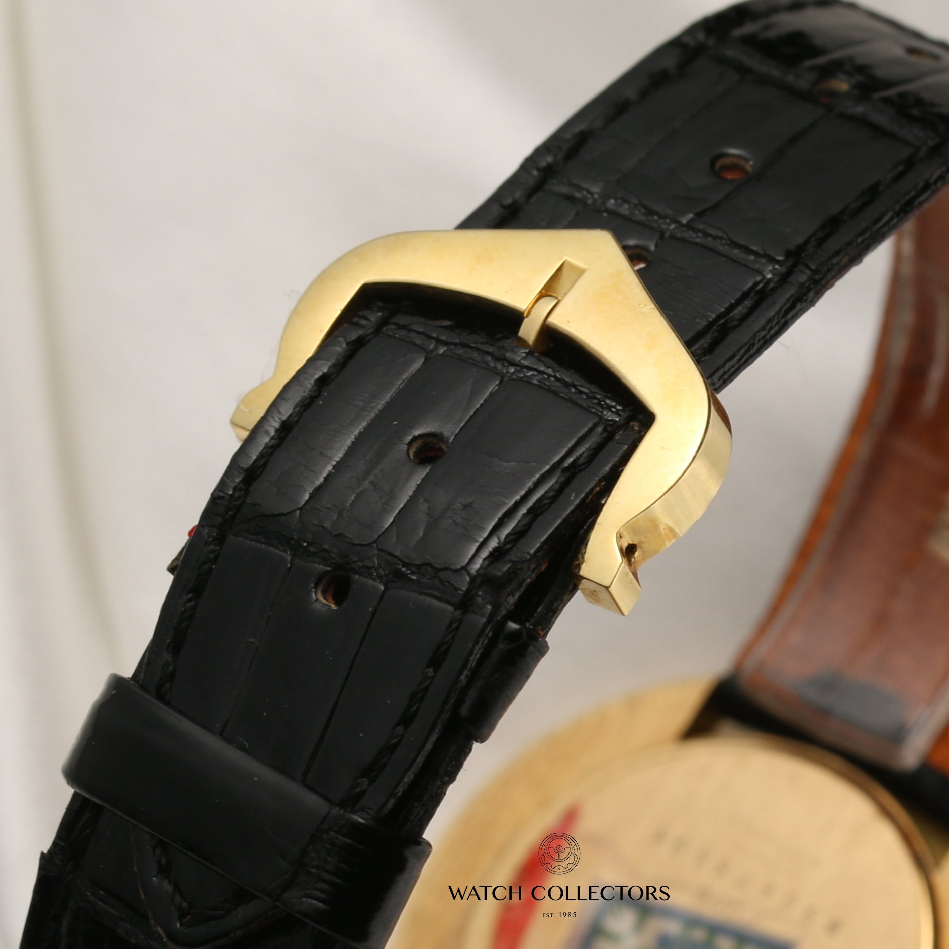 Cartier 18K Yellow Gold Champagne Dial Second Hand Watch Collectors 7