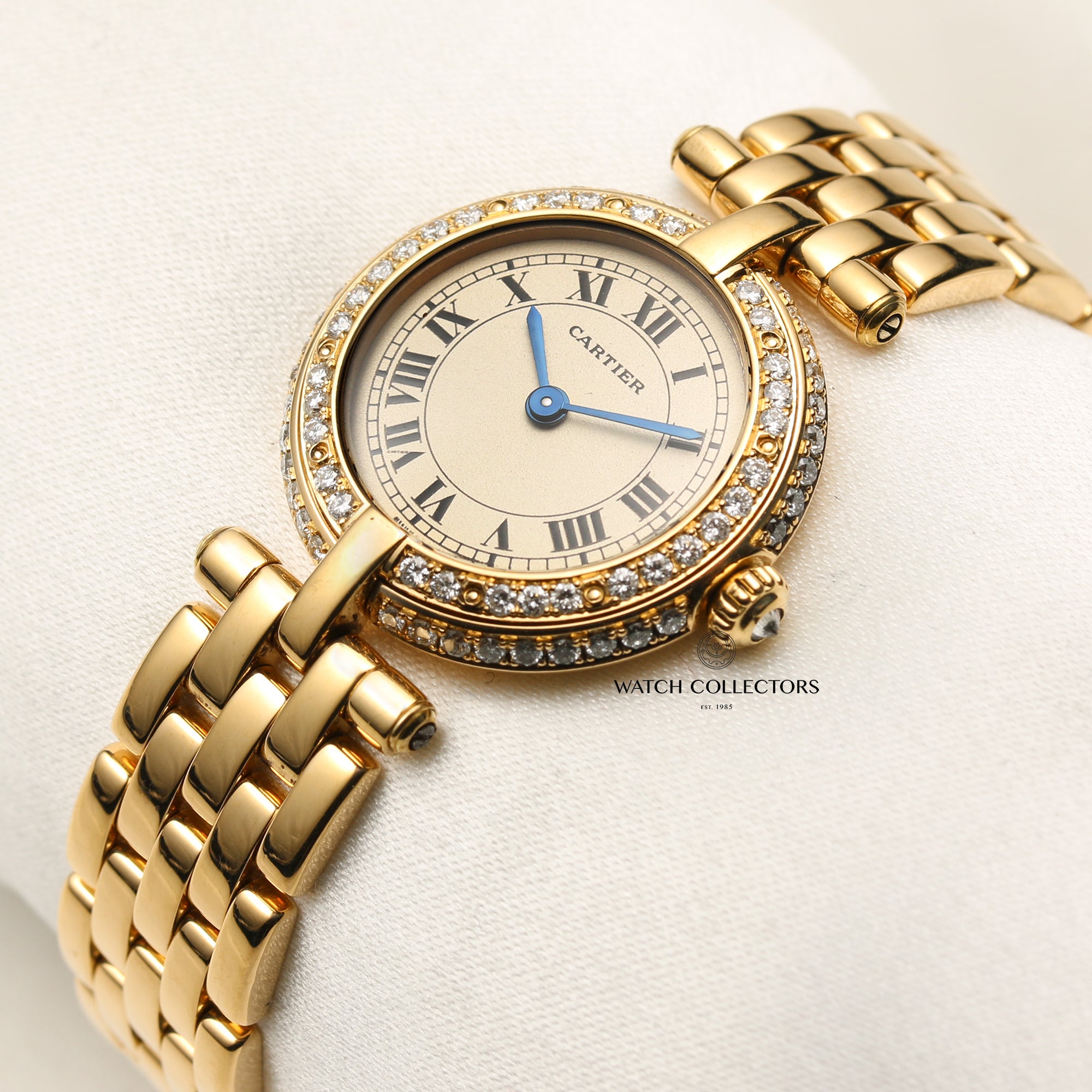 Cartier 18K Yellow Gold Diamond Bezel Second Hand Watch Collectors 3